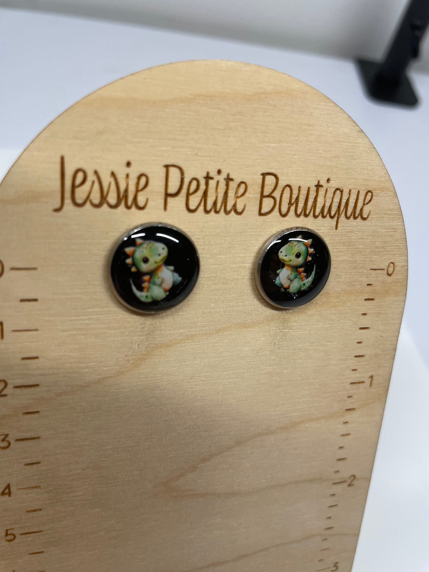 Bouton d'oreille dinosaure-Acier Inoxydable+Sans Nickel