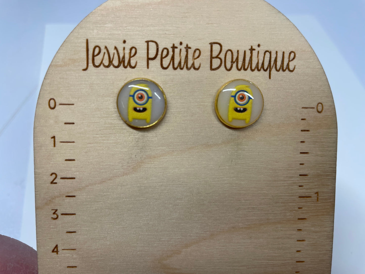 Bouton d'oreille Monstre Jaune-Acier Inoxydable