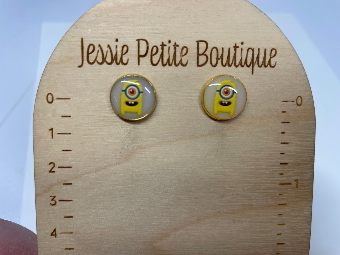 Bouton d'oreille Monstre Jaune-Acier Inoxydable