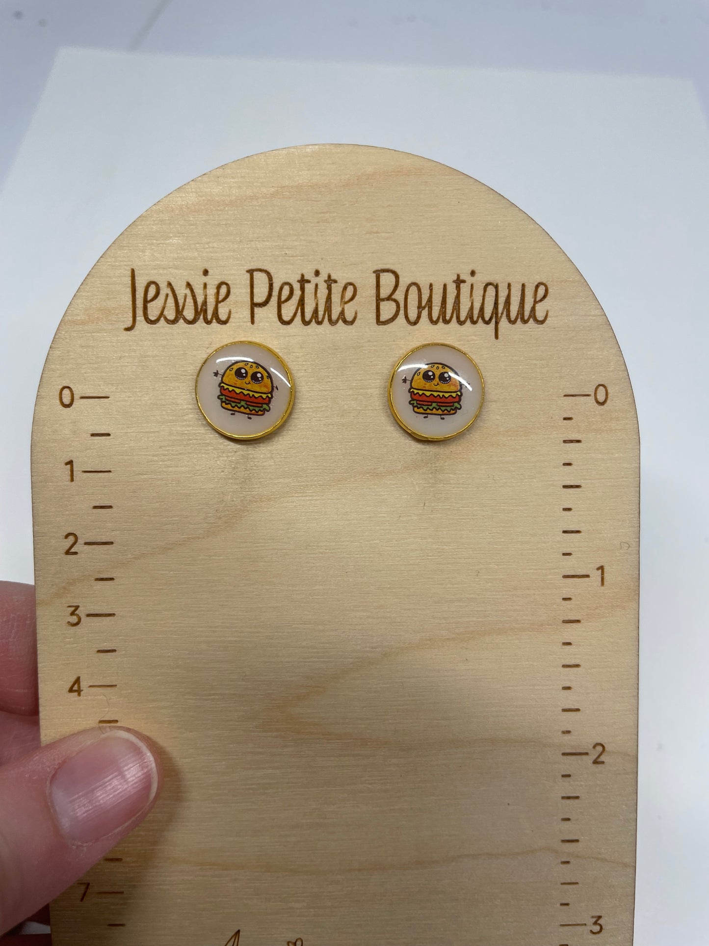 Bouton d'oreille burger-Acier Inoxydable