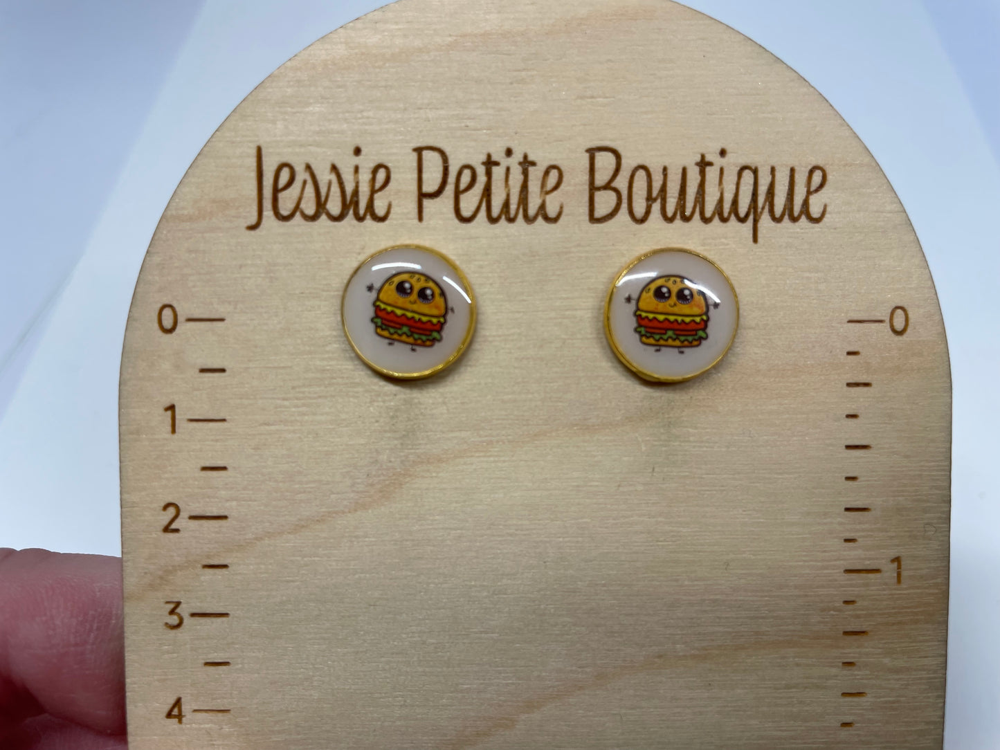 Bouton d'oreille burger-Acier Inoxydable