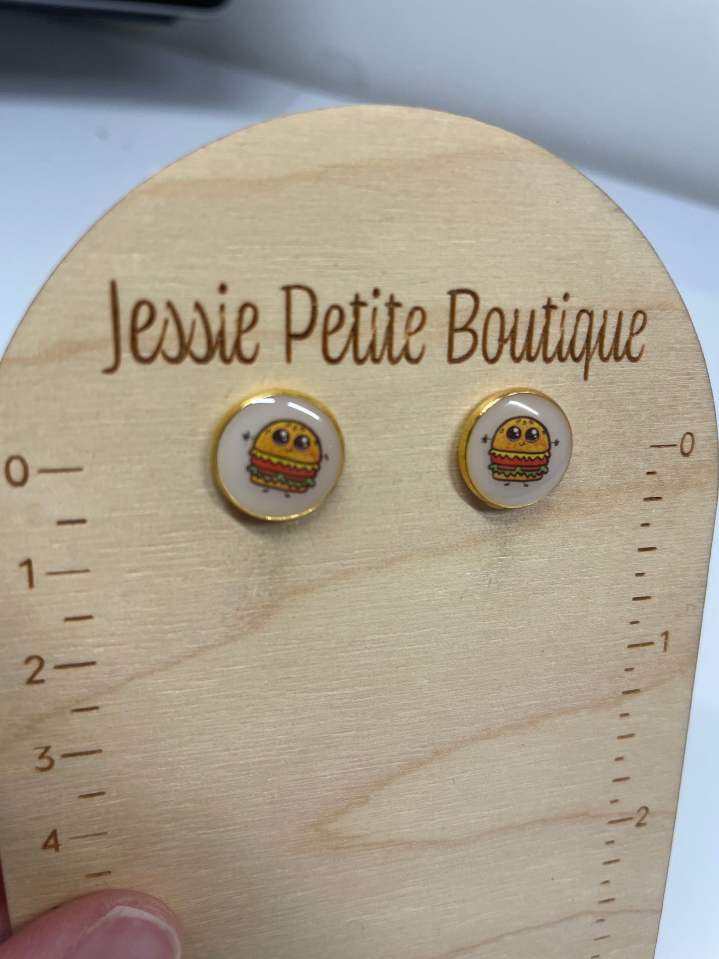 Bouton d'oreille burger-Acier Inoxydable