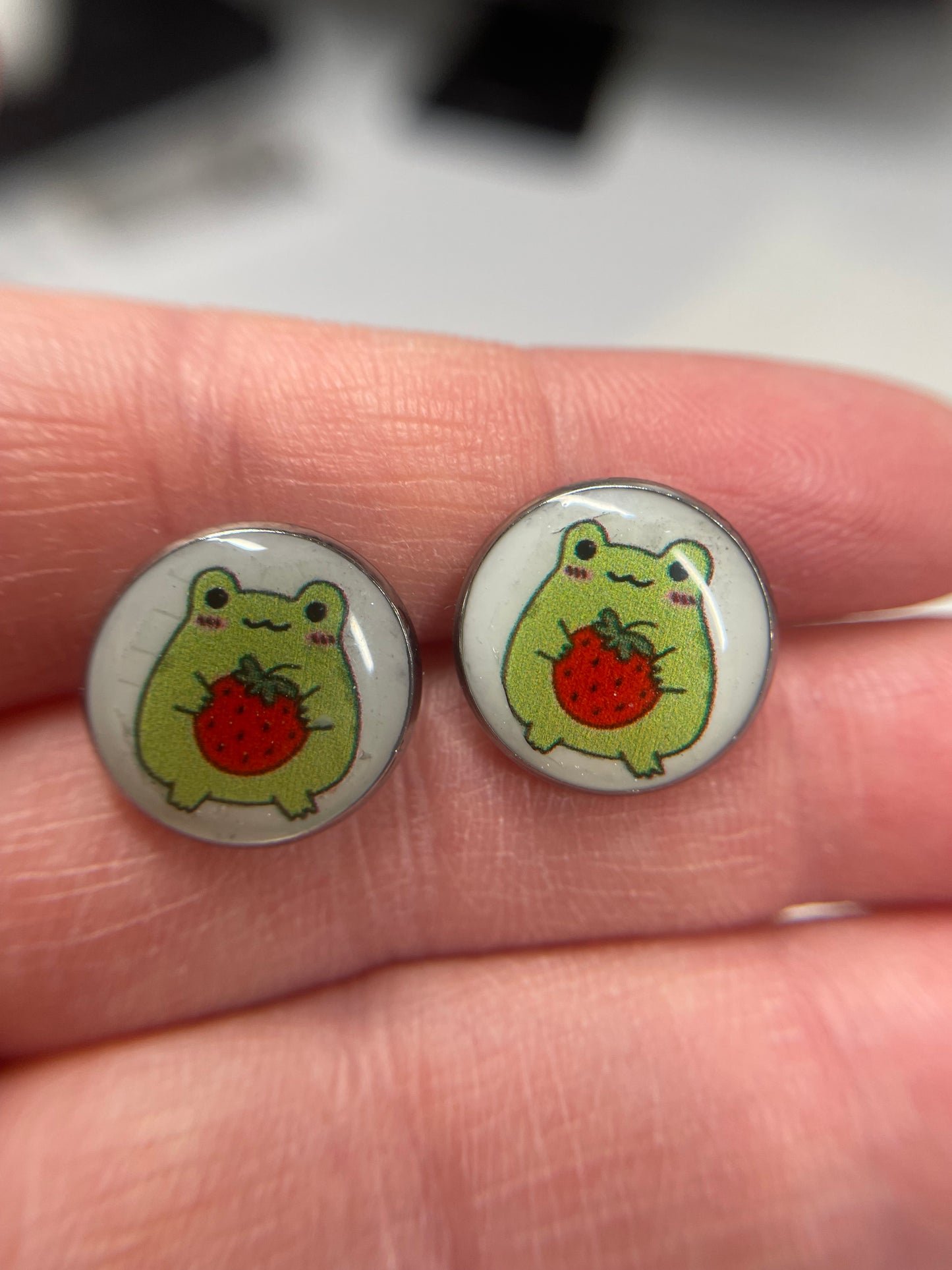 Bouton d'oreille grenouille-Sans Nickel+Acier Inoxydable