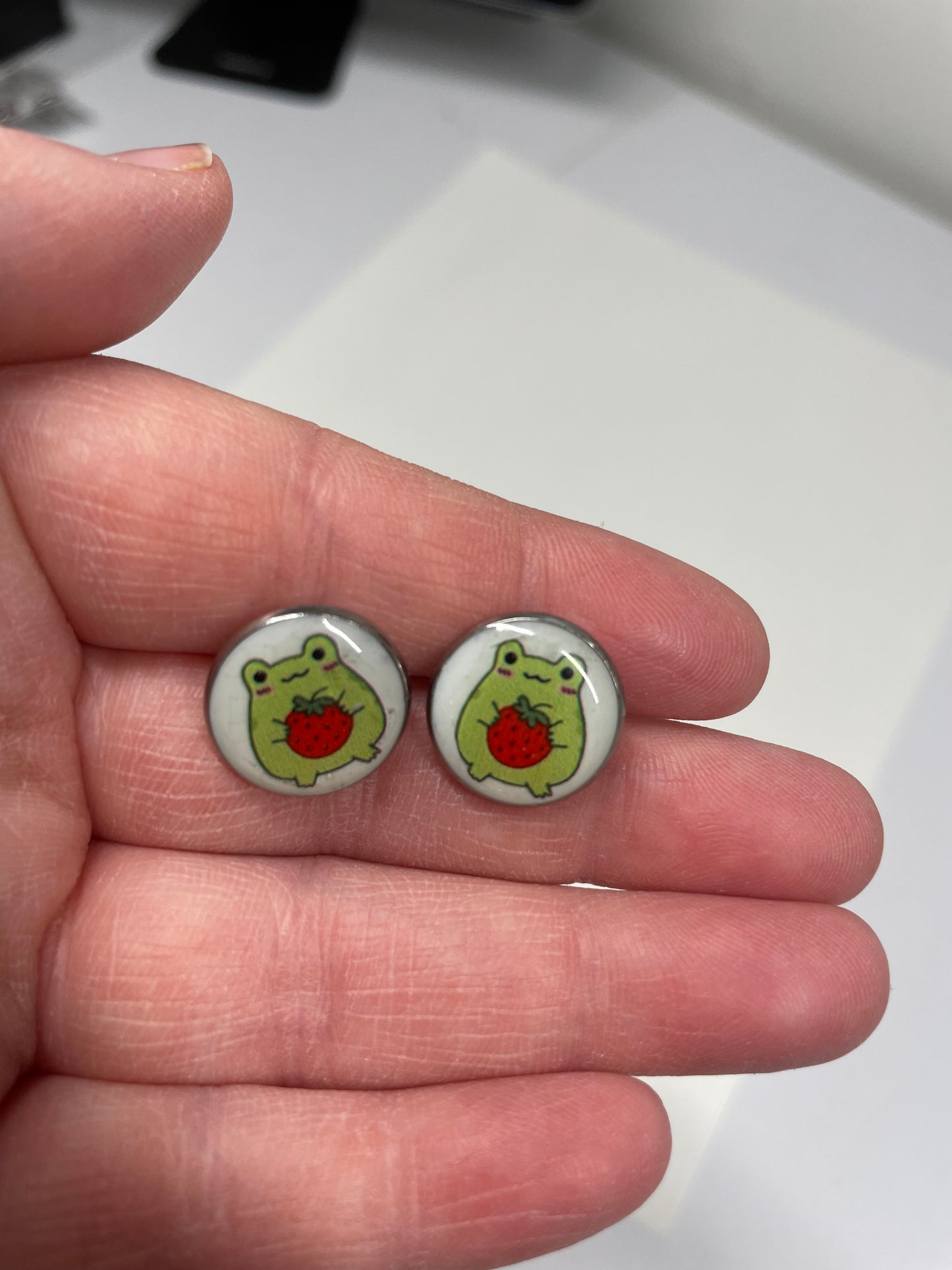 Bouton d'oreille grenouille-Sans Nickel+Acier Inoxydable