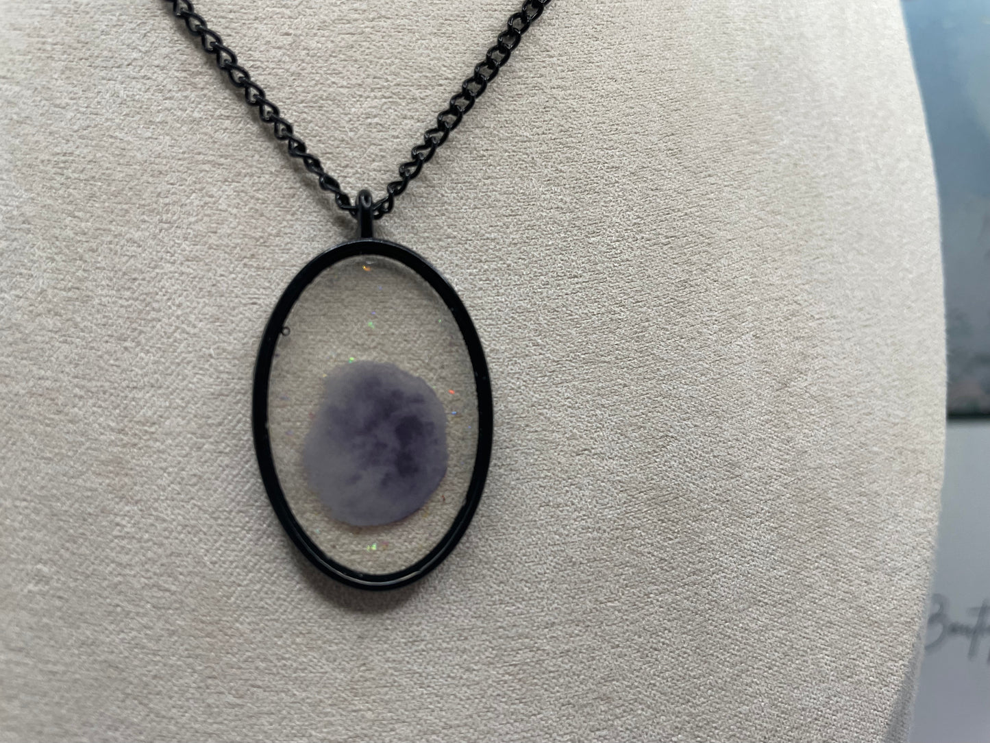 Collier Lune 25'' Chaîne Noire