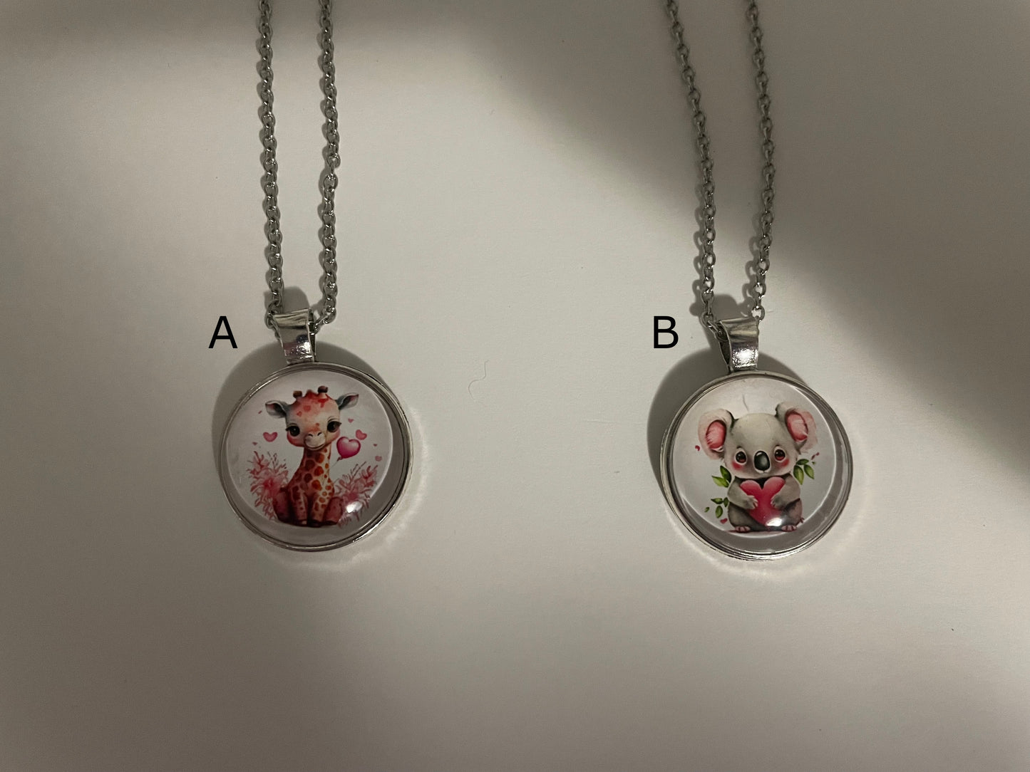 Collier Argent Cabochon Animal