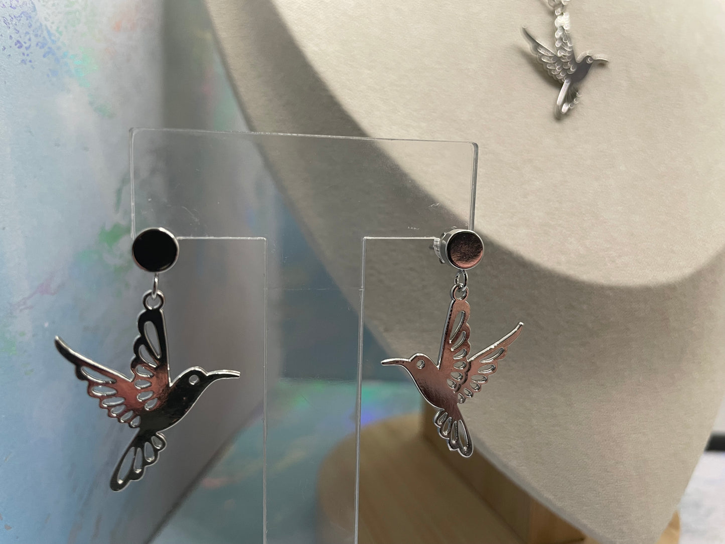 Ensemble de bijoux élégant en forme de colibri