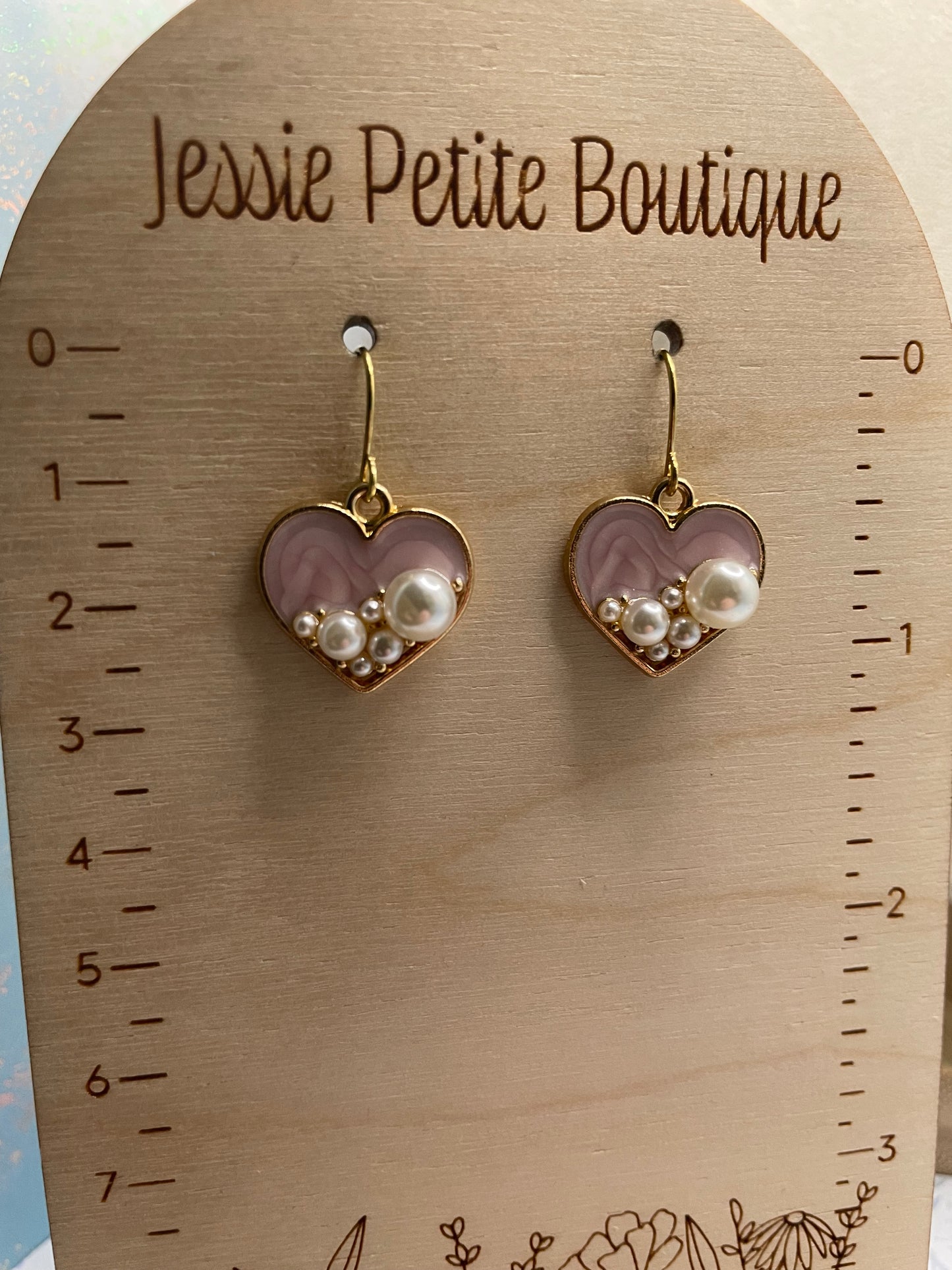 Heart & Pearl Jewelry Set- NICKEL FREE+STAINLESS STEEL