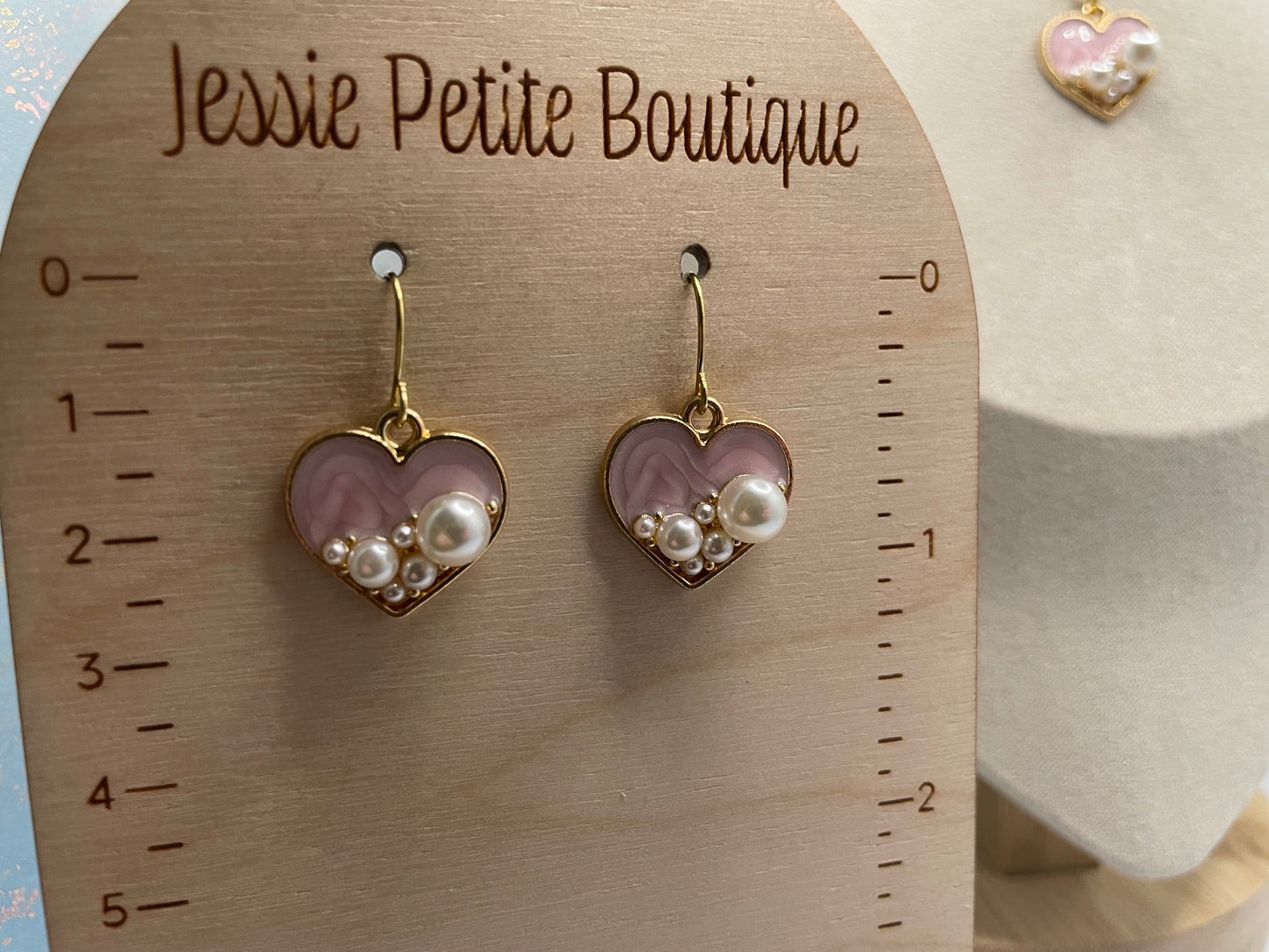Heart & Pearl Jewelry Set- NICKEL FREE+STAINLESS STEEL