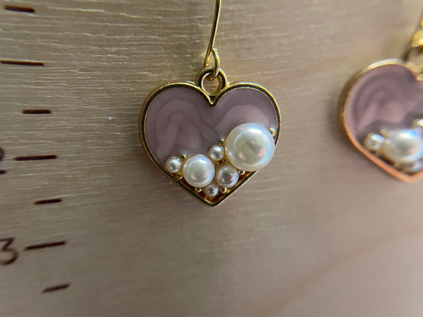 Heart & Pearl Jewelry Set- NICKEL FREE+STAINLESS STEEL