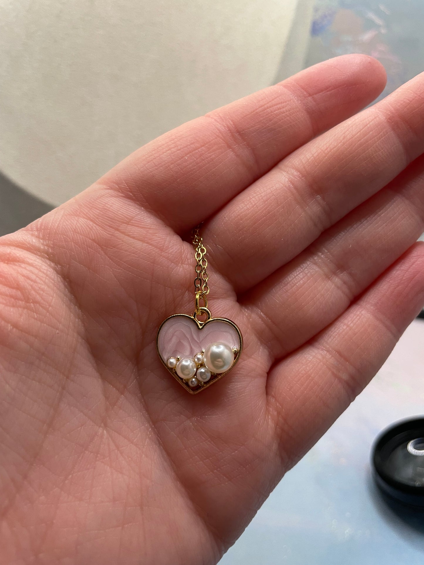 Heart & Pearl Jewelry Set- NICKEL FREE+STAINLESS STEEL