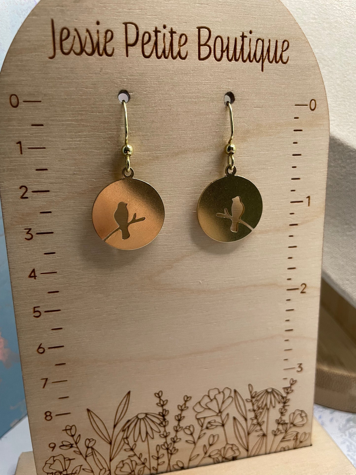 Ensemble Moineau doré sur une branche (sans nickel)