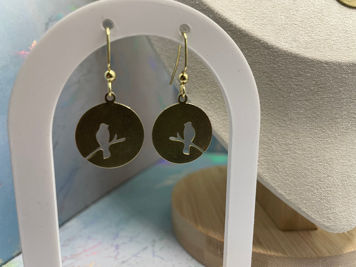 Ensemble Moineau doré sur une branche (sans nickel)