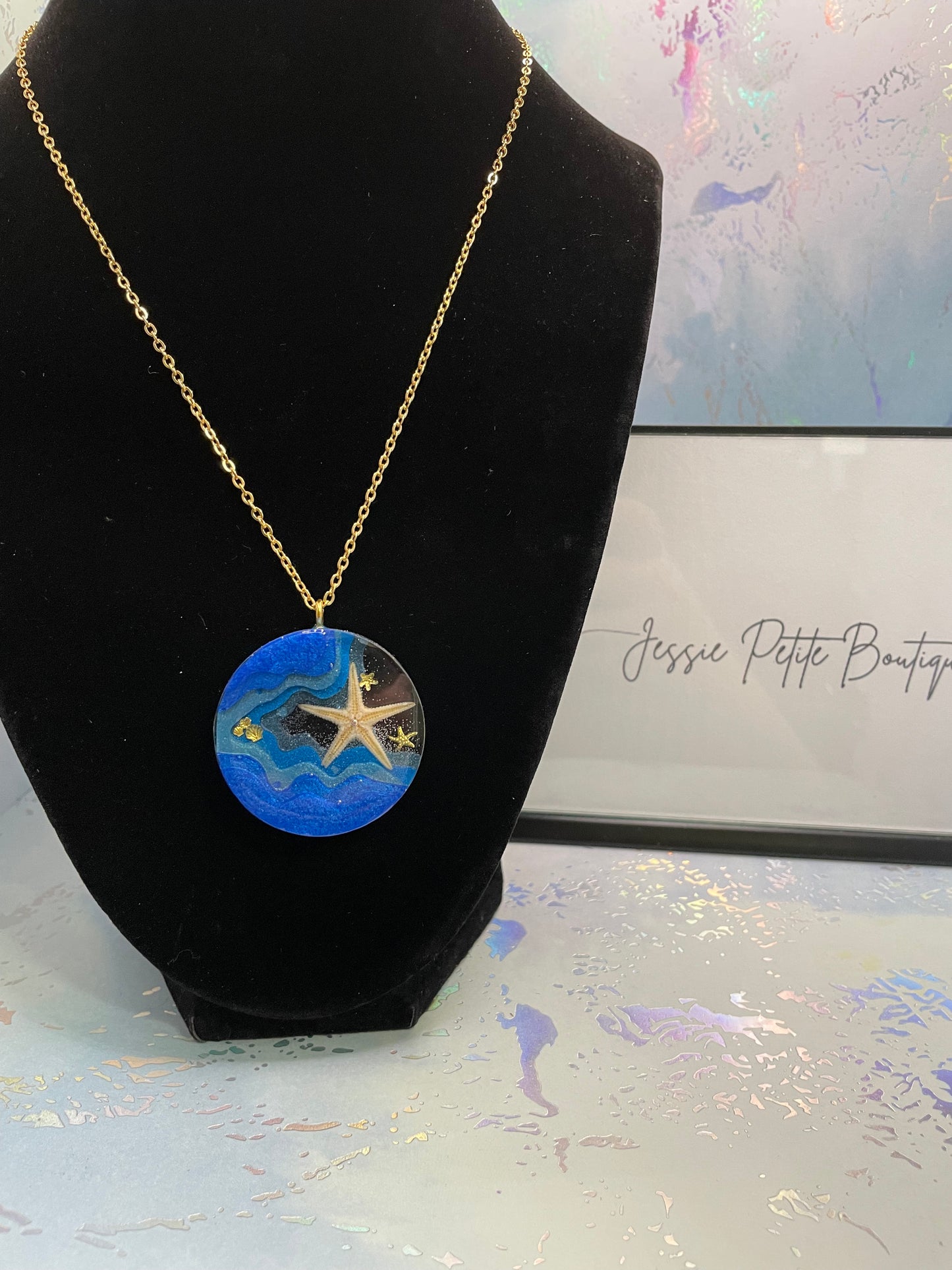 Big Round Ocean 24’’Necklace- Nickel Free