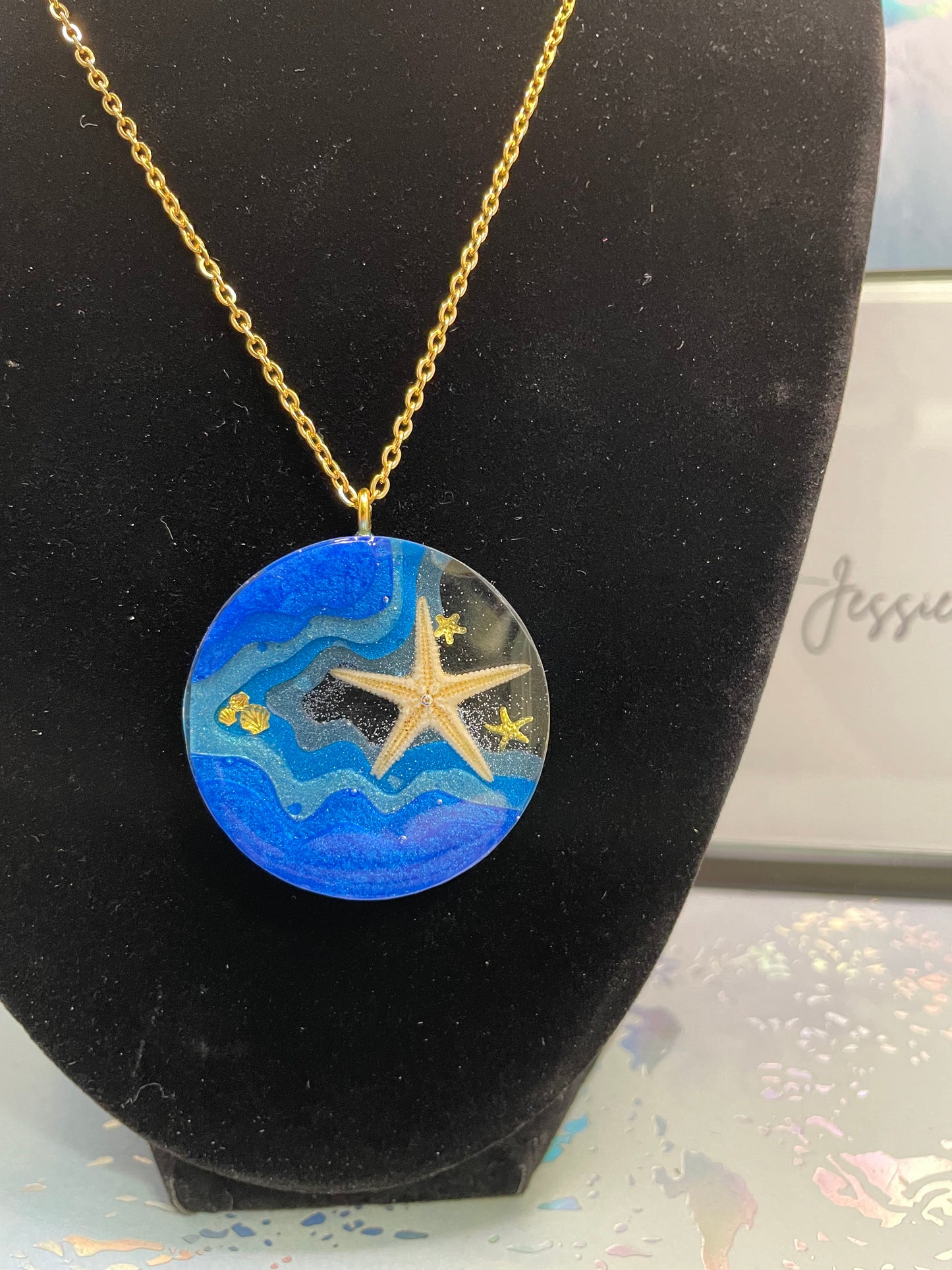 Big Round Ocean 24’’Necklace- Nickel Free