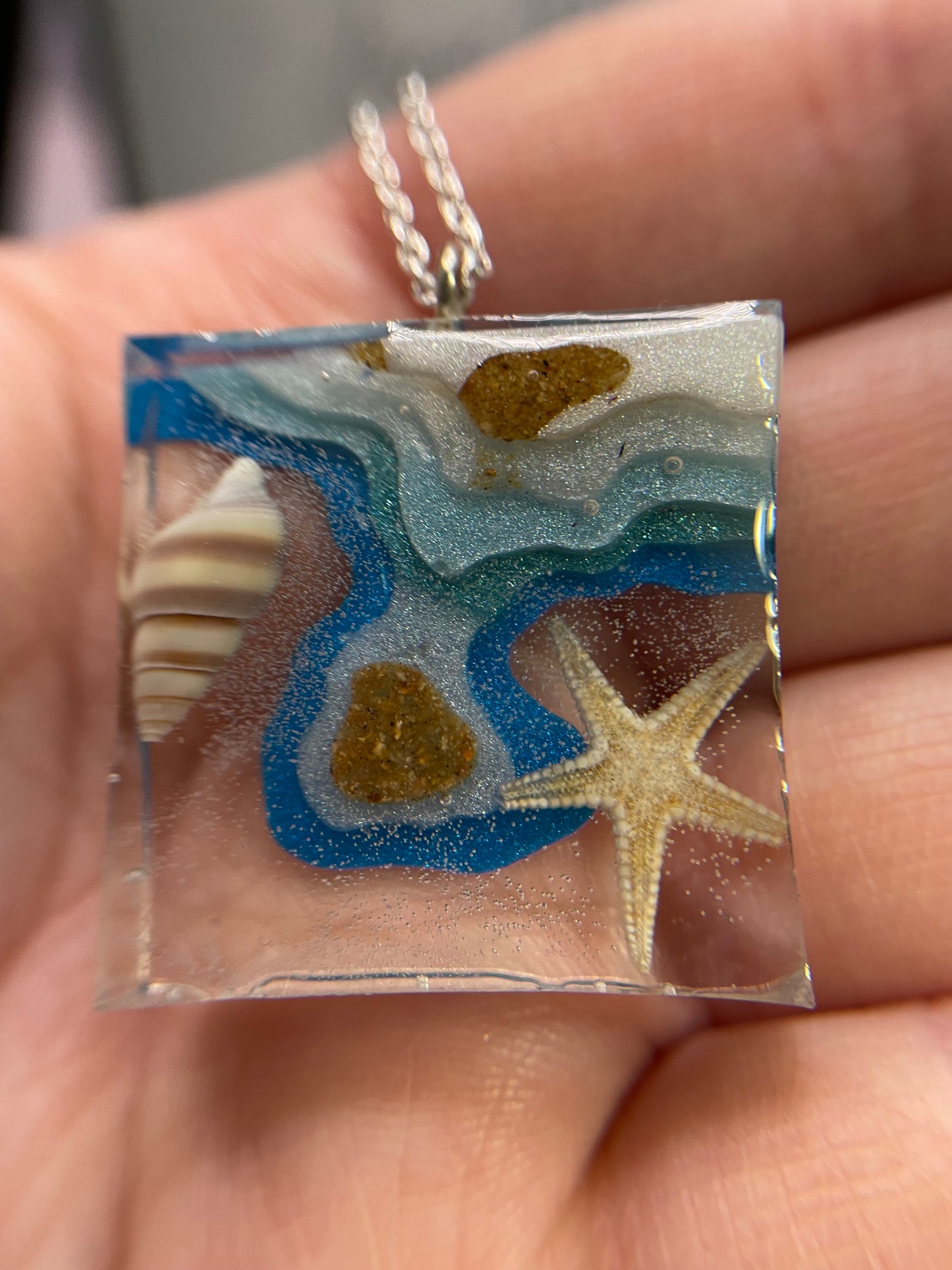 Collier carré en argent 24 pouces - Sans nickel