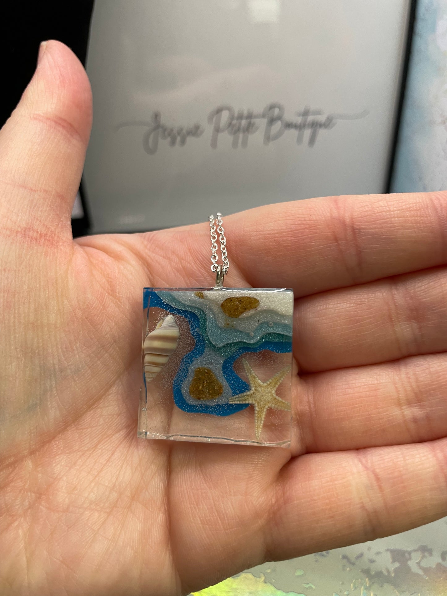 Collier carré en argent 24 pouces - Sans nickel