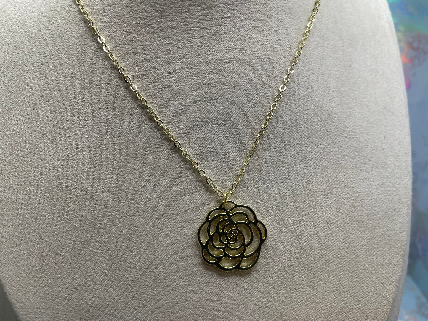 Ensemble Rose Dorée en métal-Sans Nickel