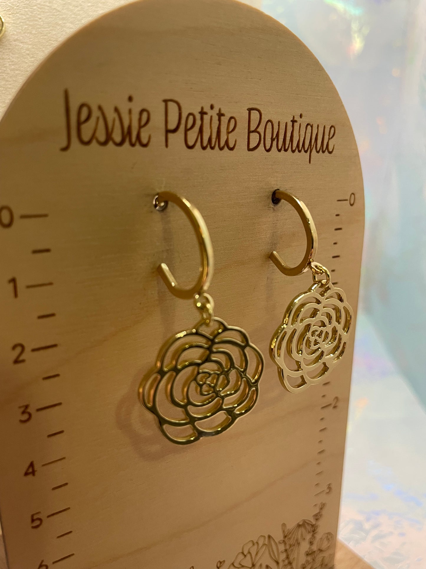 Ensemble Rose Dorée en métal-Sans Nickel