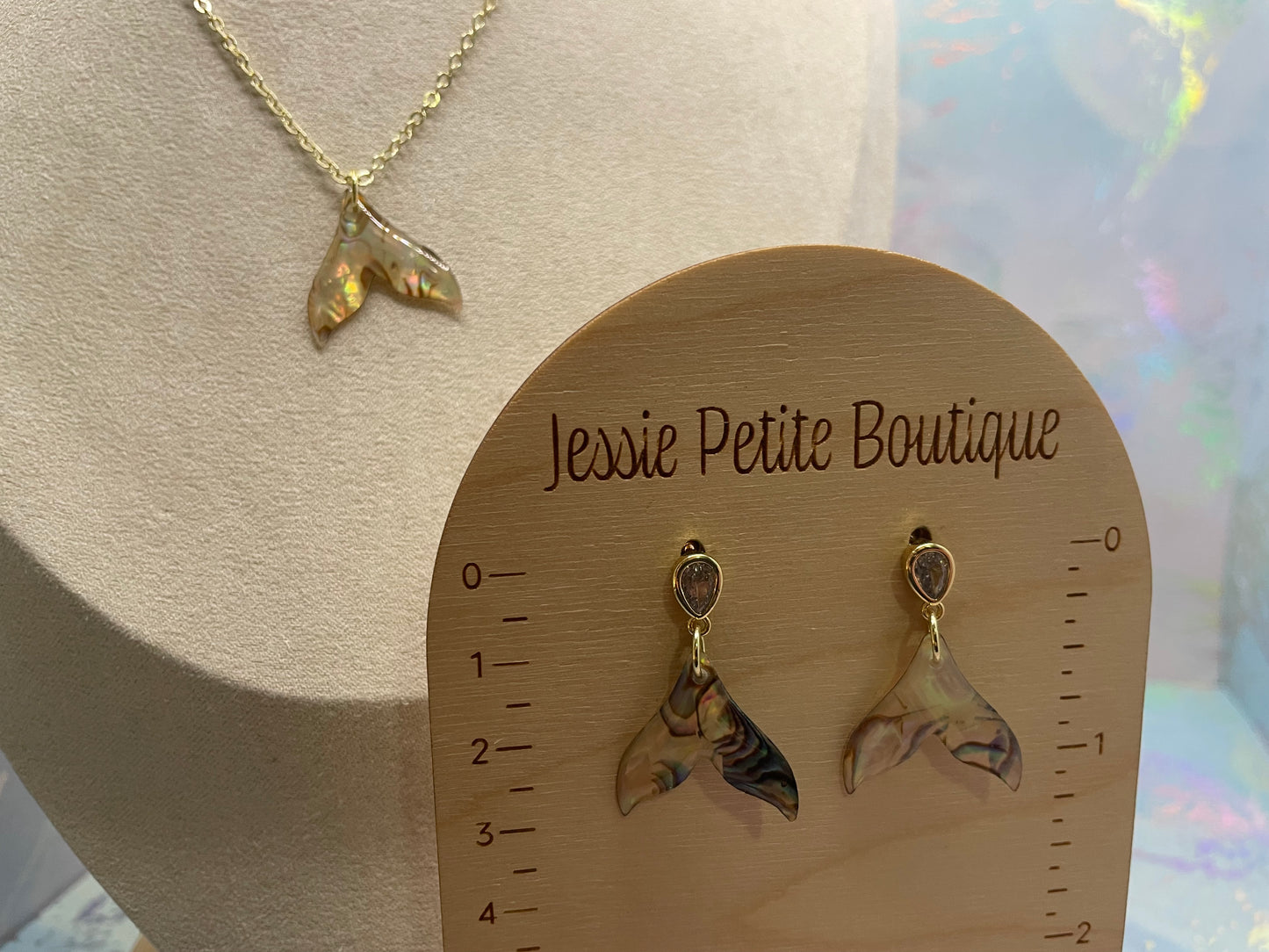 Ensemble Queue de Baleine (Nacre d’Abalone) Acier Inoxydable+Sans Nickel