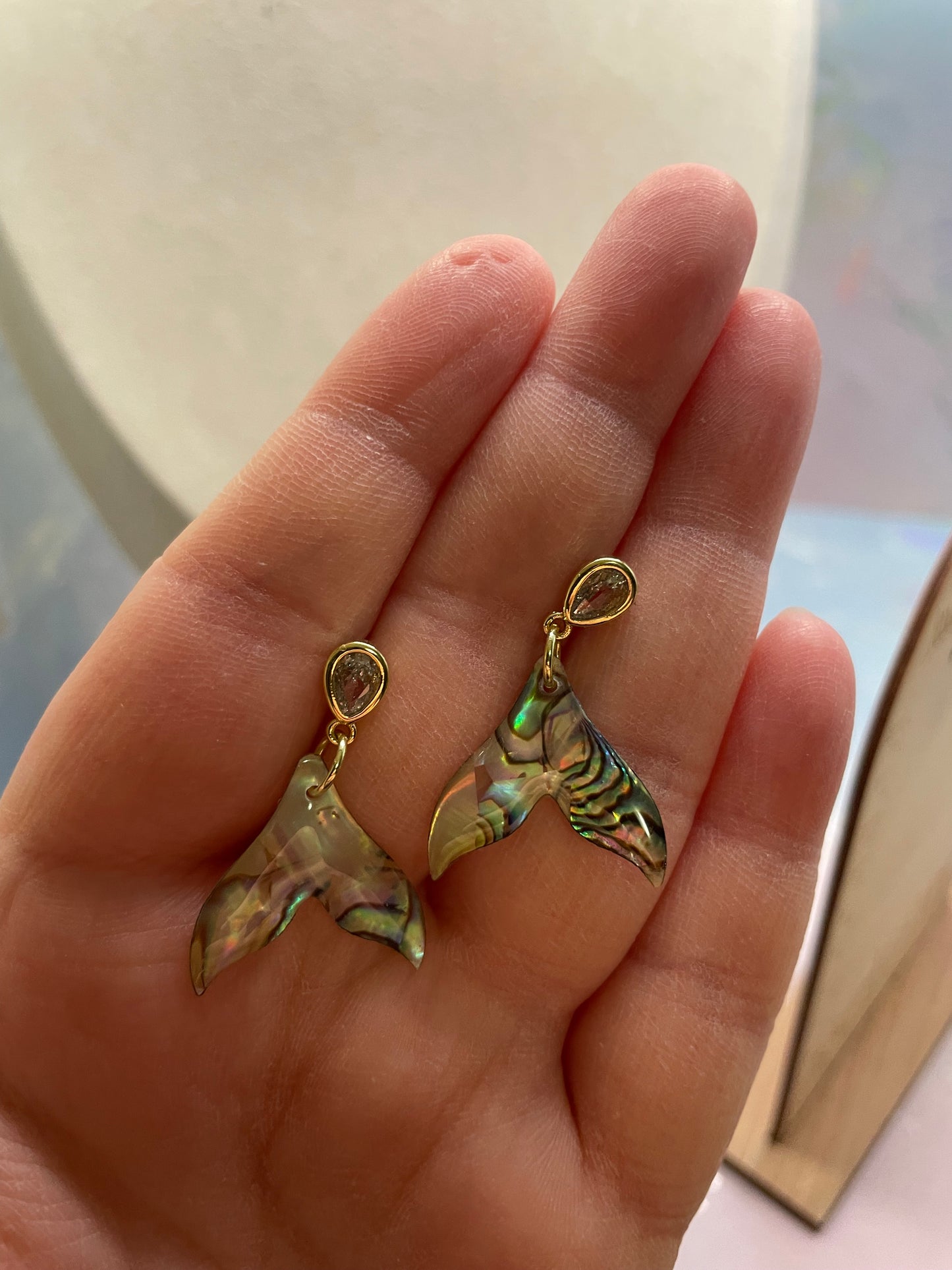 Ensemble Queue de Baleine (Nacre d’Abalone) Acier Inoxydable+Sans Nickel