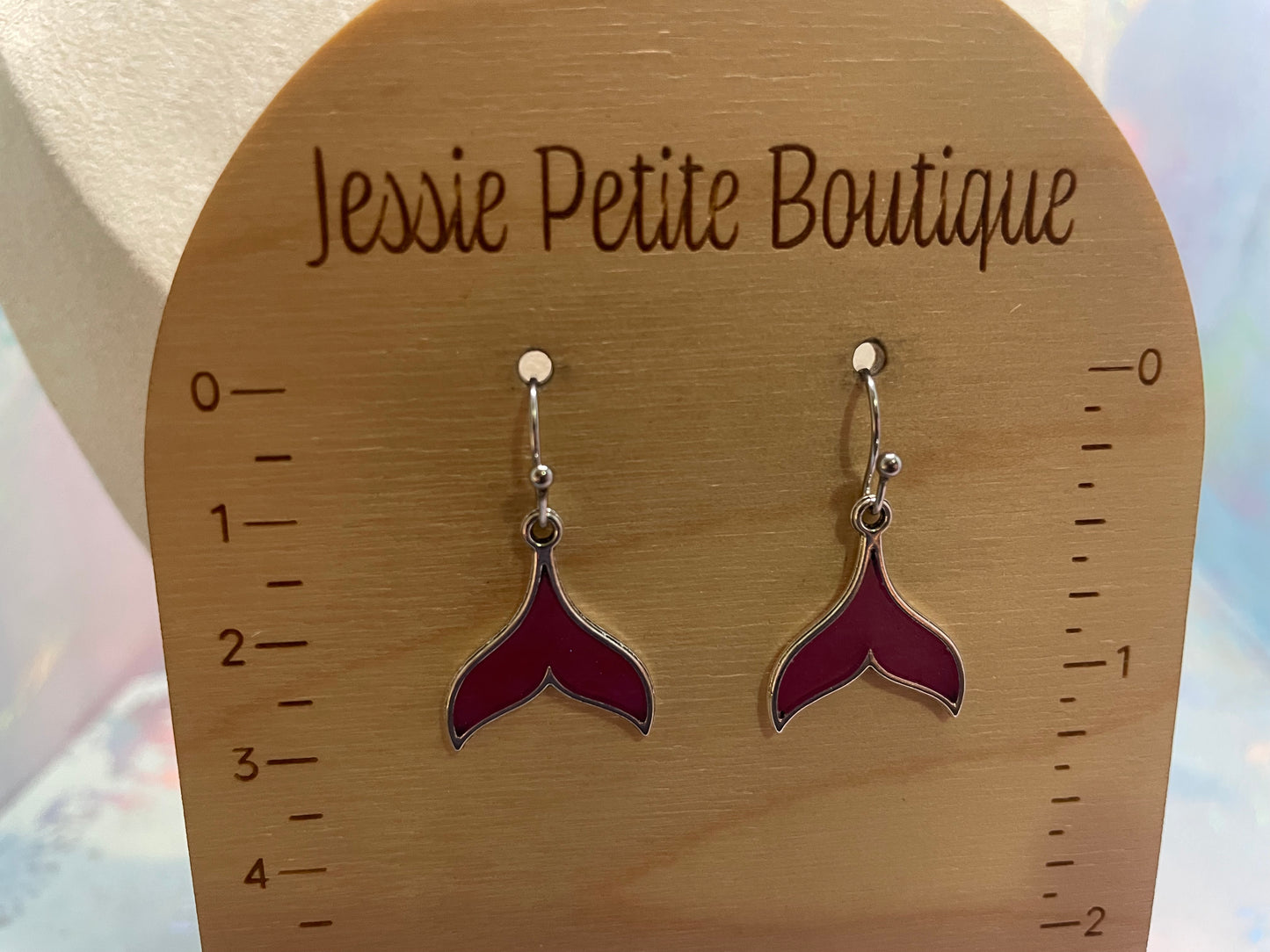 Collier Queue de Sirene Mauve-Sans Nickel+Acier Inoxydable