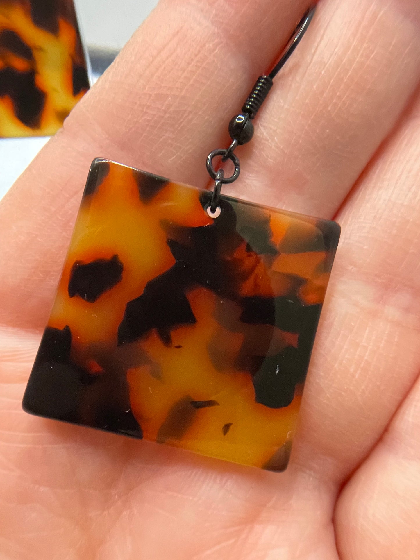 Square Tortoise Earrings