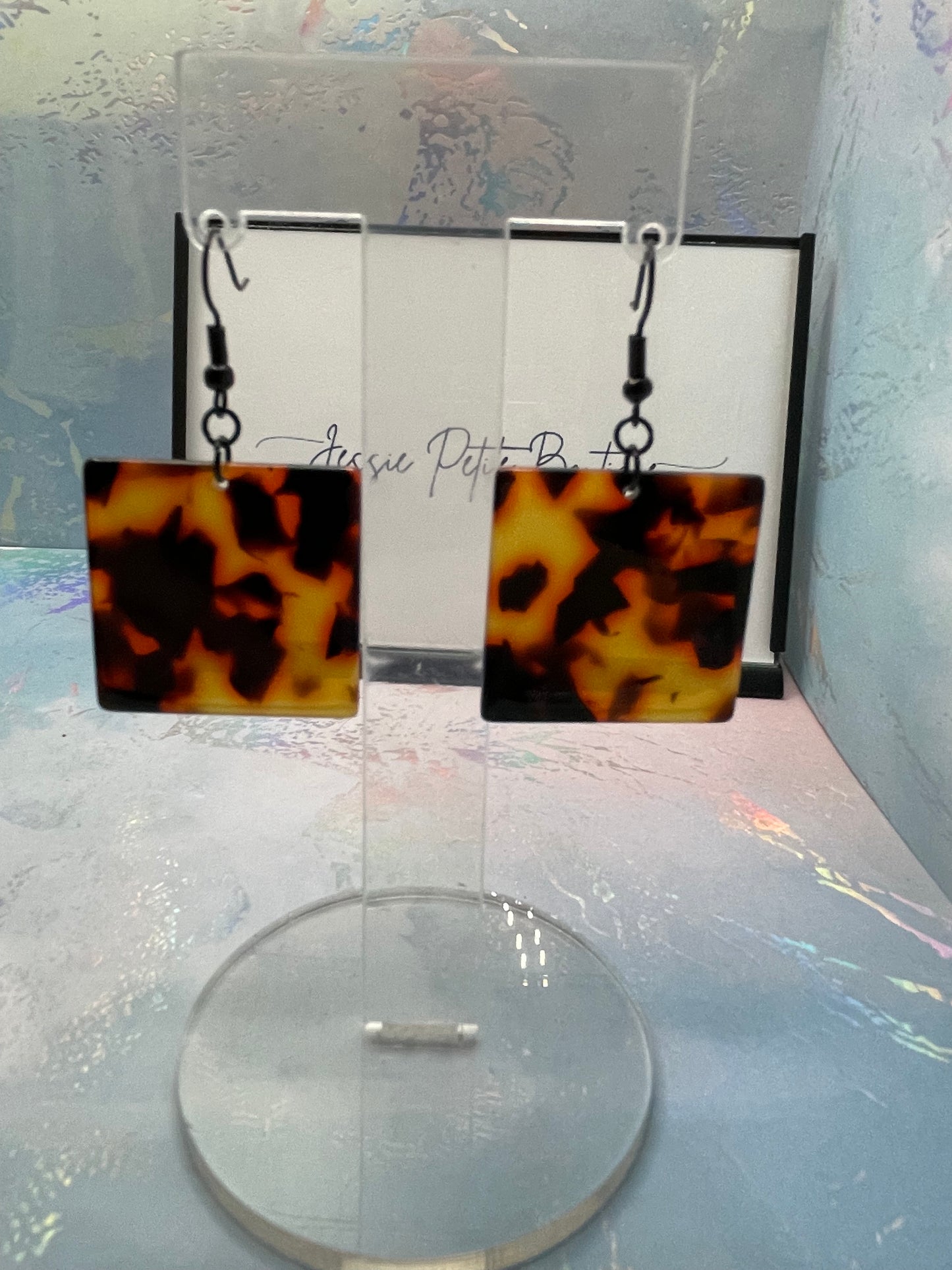 Square Tortoise Earrings