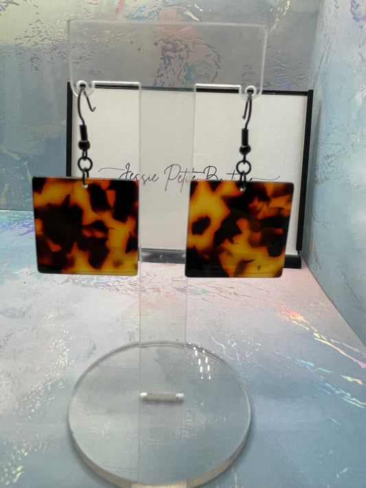 Square Tortoise Earrings