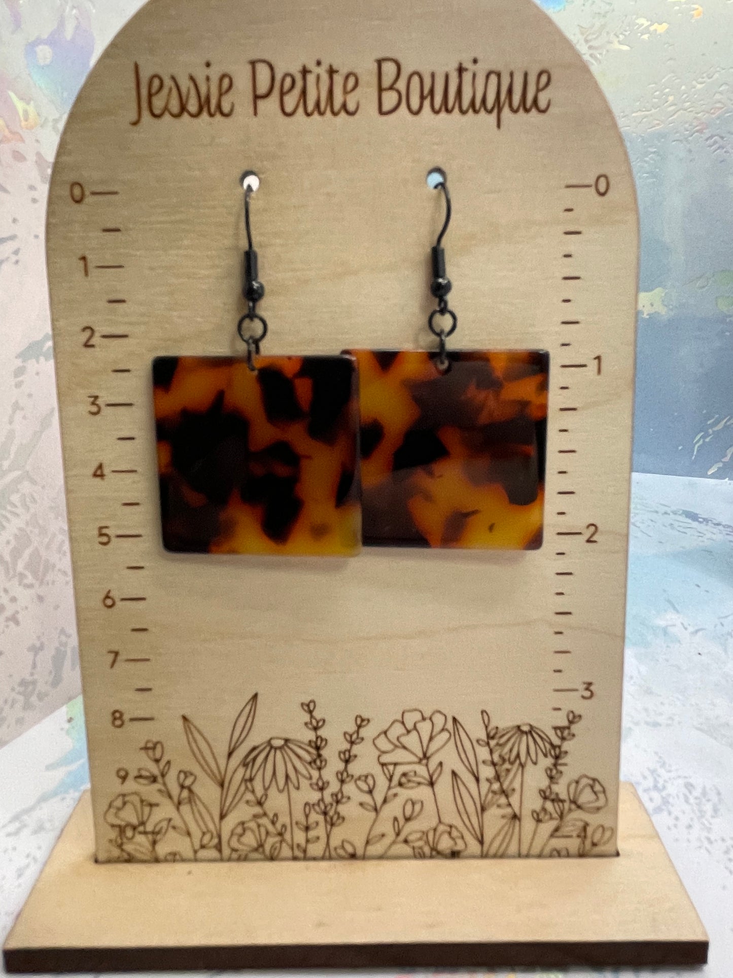 Square Tortoise Earrings