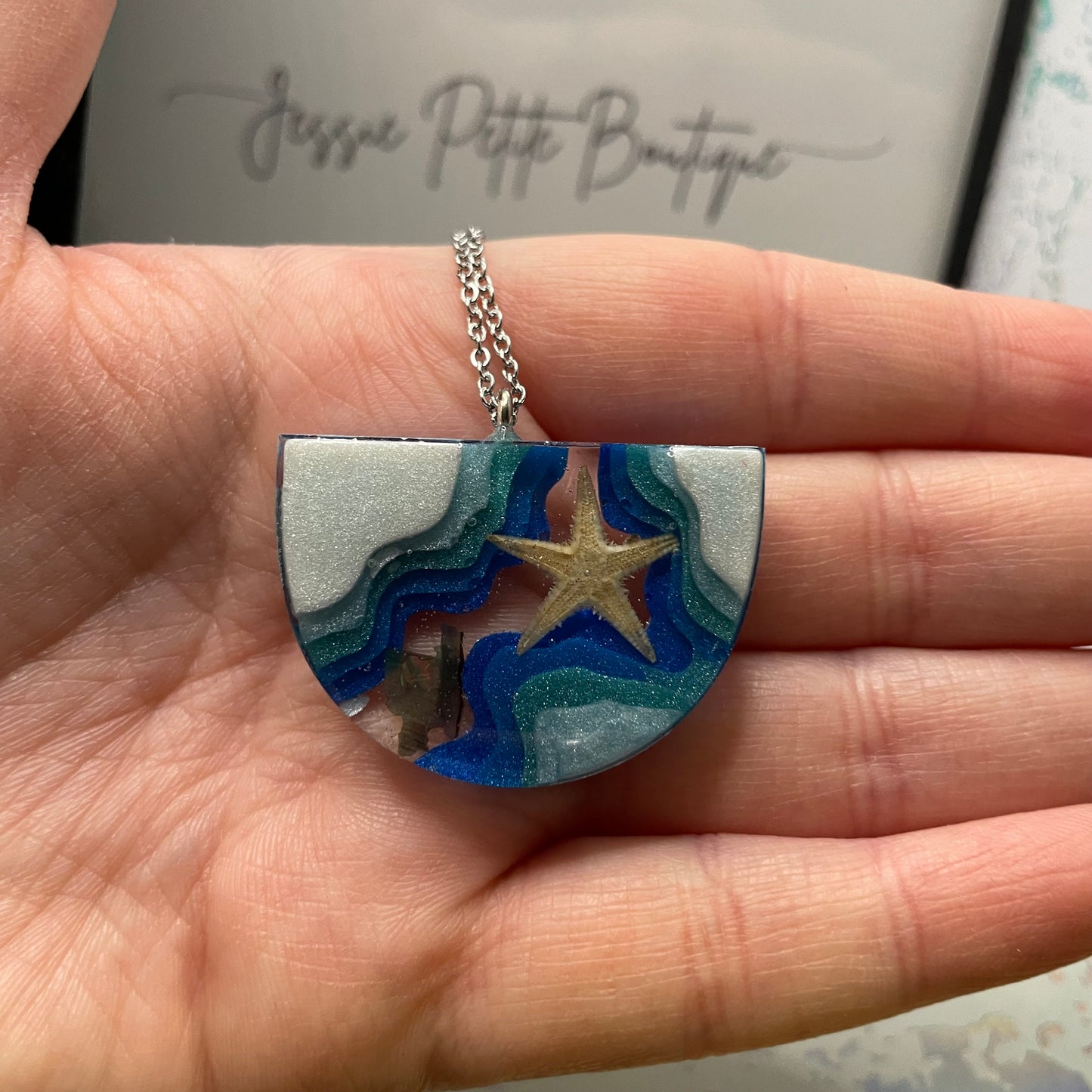 Collier demi-cercle océan 22''-Sans nickel