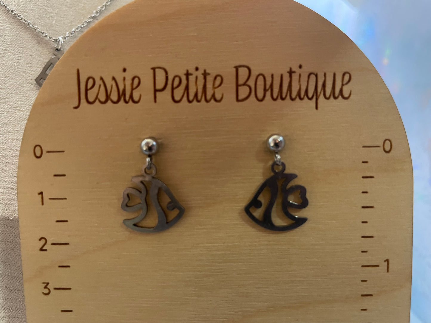 Ensemble poisson argenté-Acier Inoxydable