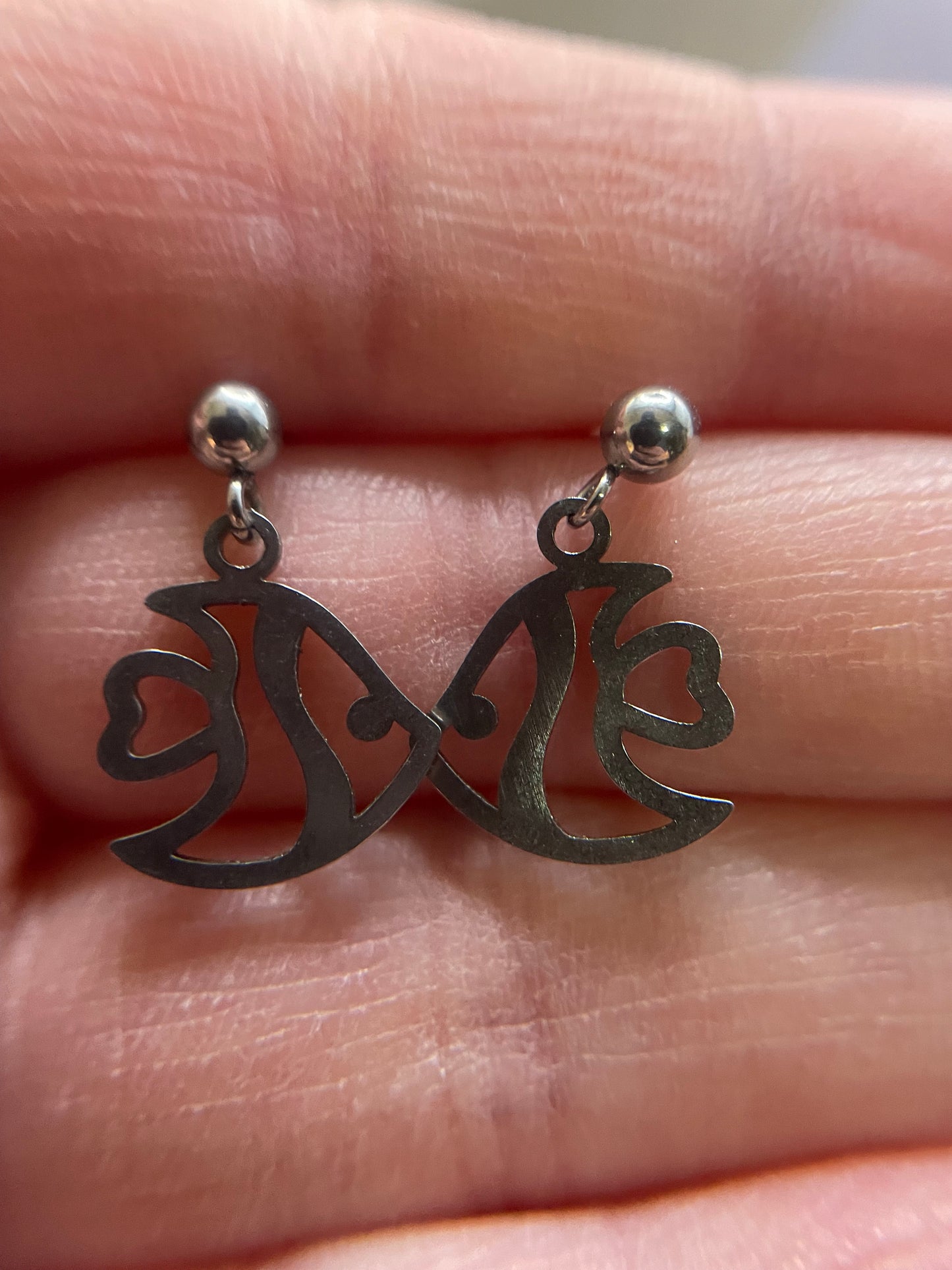 Ensemble poisson argenté-Acier Inoxydable