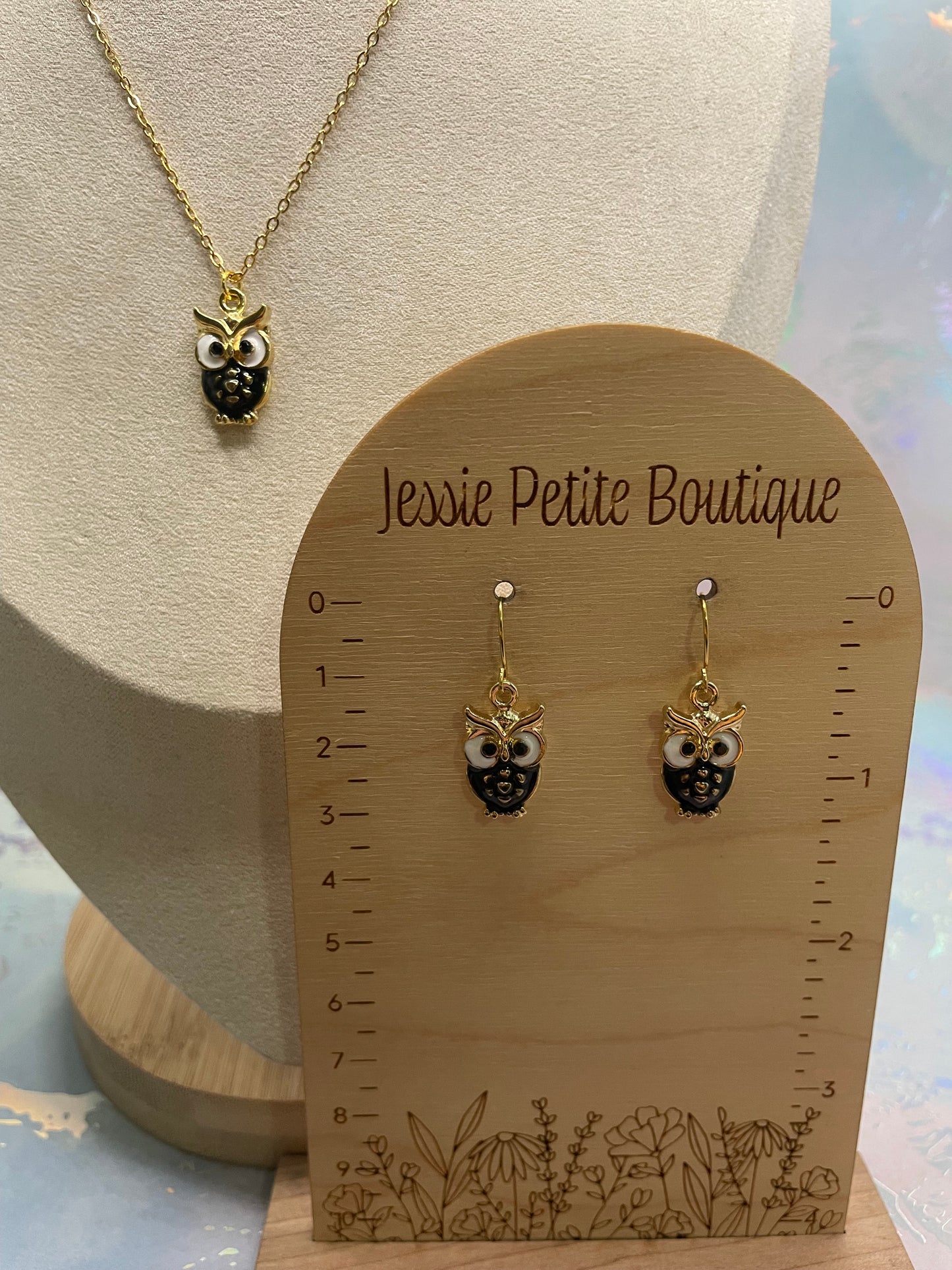 Ensemble Hibou Noir & Or