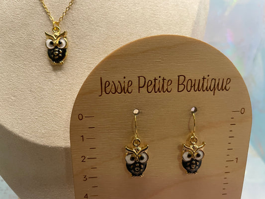 Ensemble Hibou Noir & Or