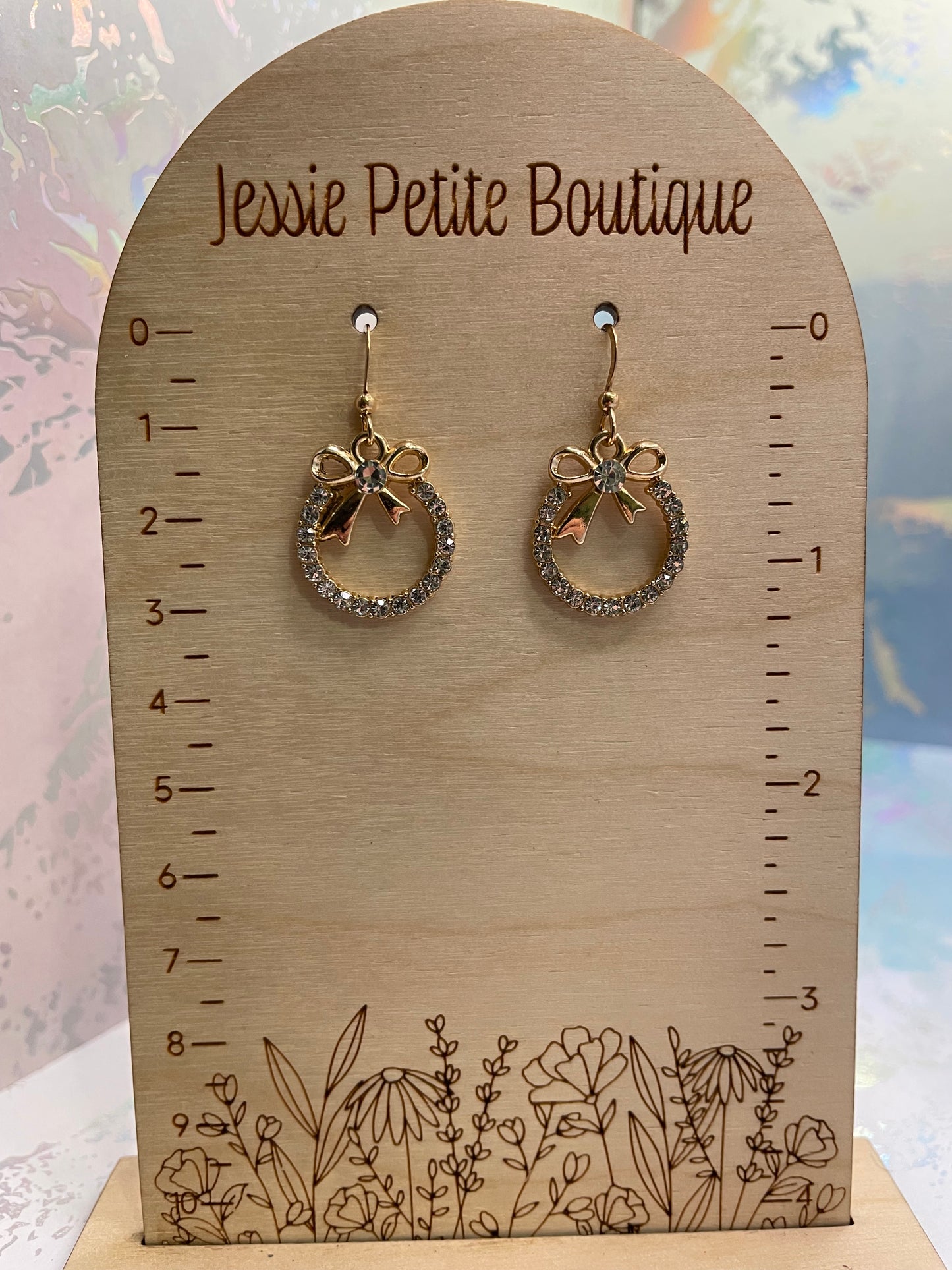 Boucles d'oreilles cercle en zircone avec boucle en or