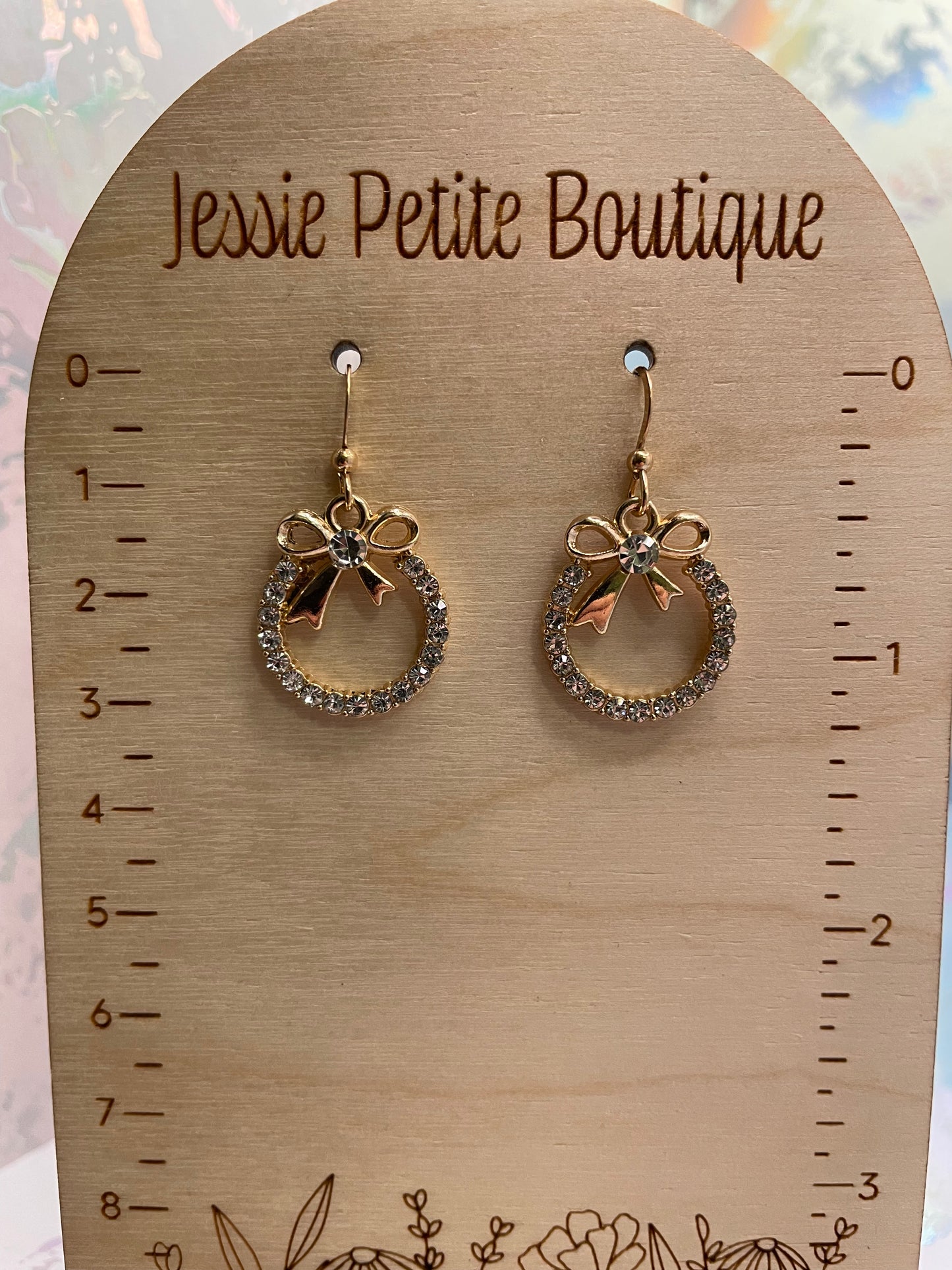 Boucles d'oreilles cercle en zircone avec boucle en or