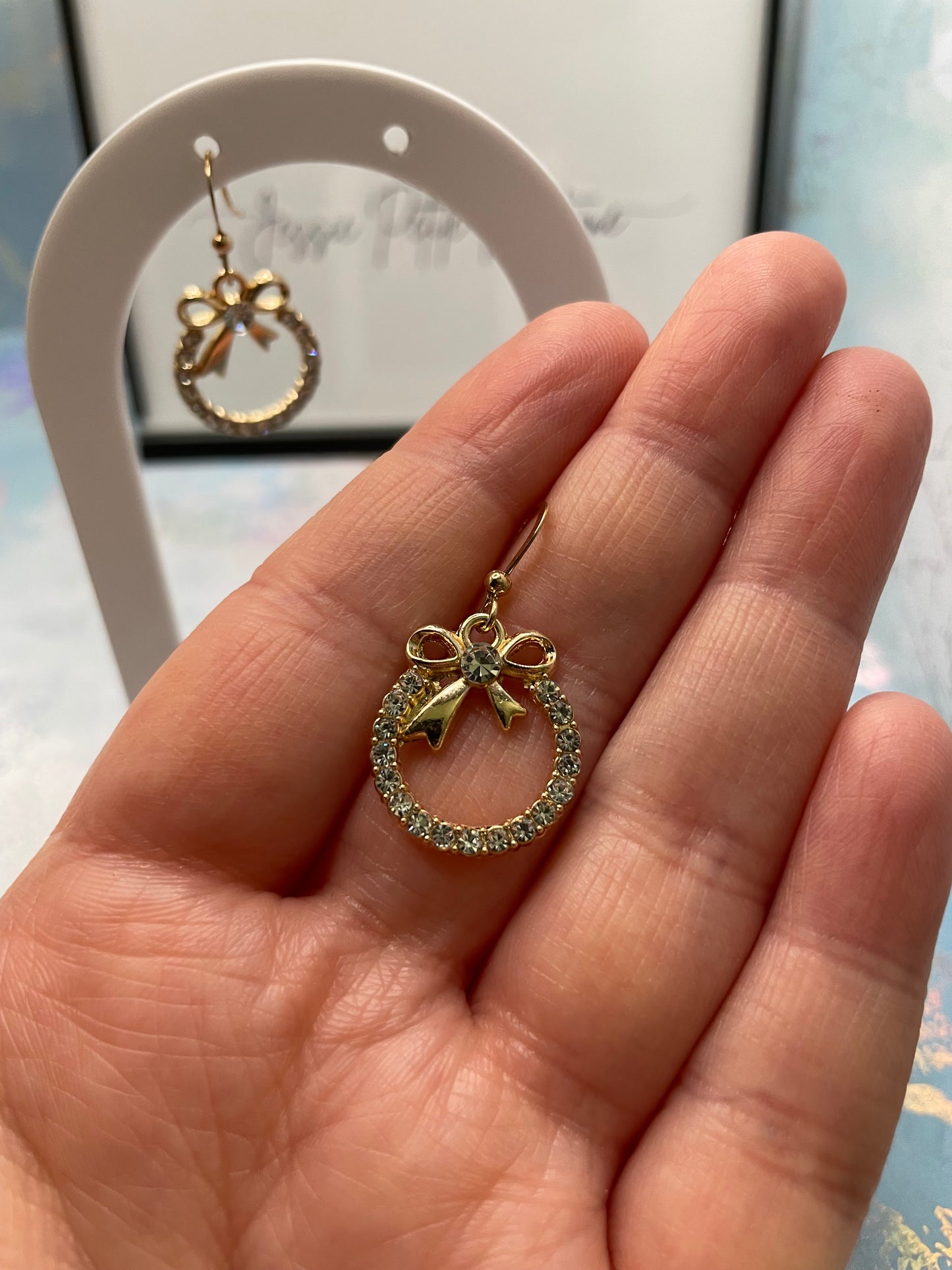 Boucles d'oreilles cercle en zircone avec boucle en or