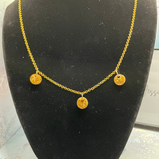 Collier avec ronds dorés - 18''