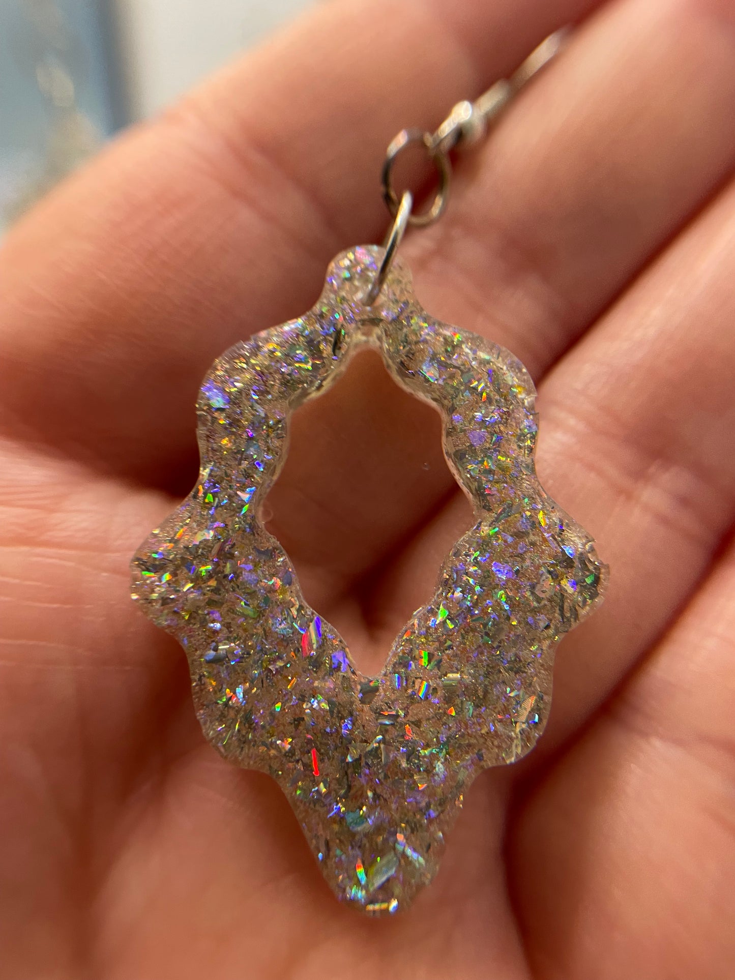 Sparkly Grey Chandelier Earrings – Nickel Free