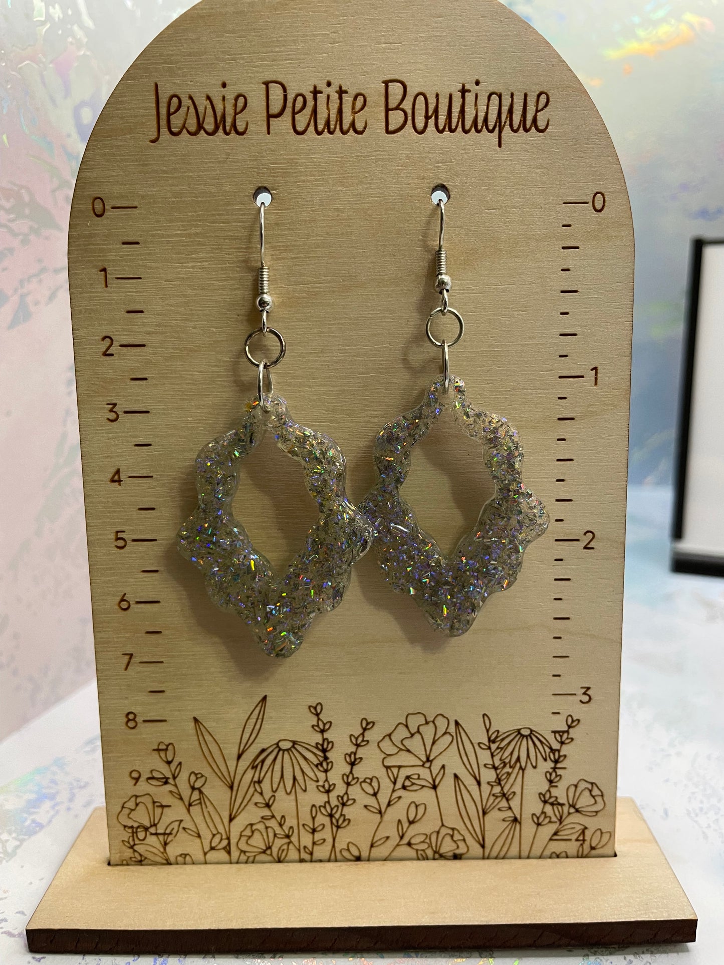 Sparkly Grey Chandelier Earrings – Nickel Free