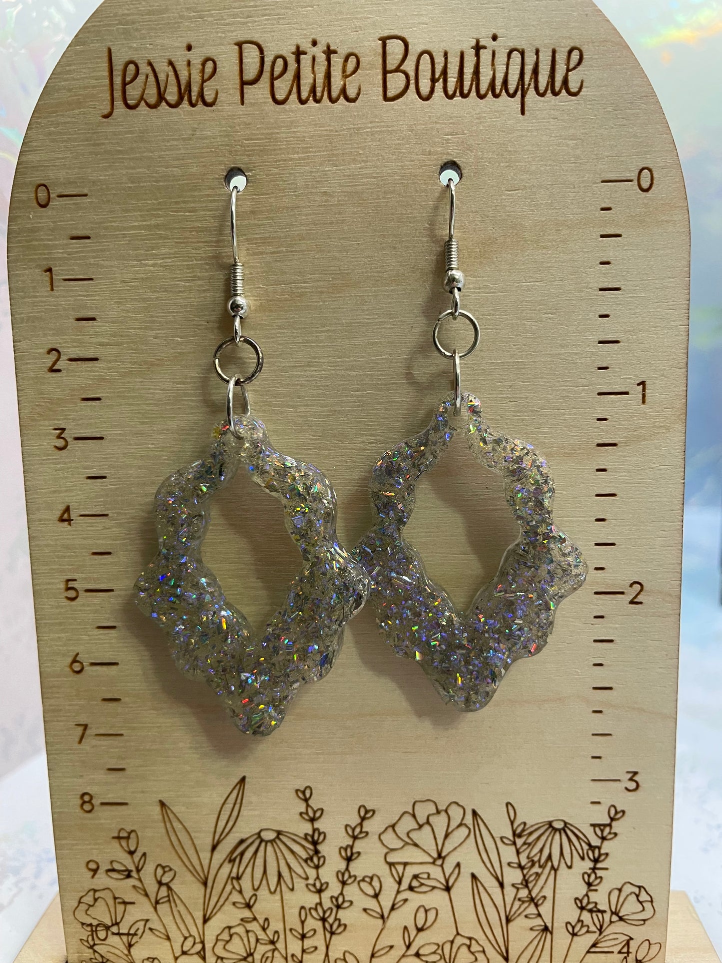 Sparkly Grey Chandelier Earrings – Nickel Free