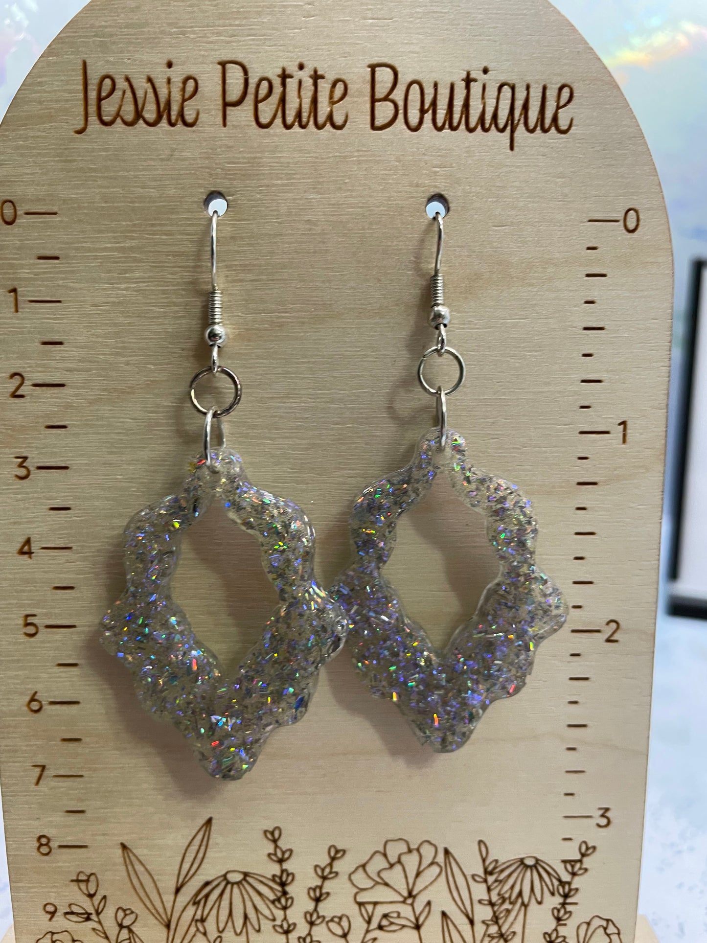 Sparkly Grey Chandelier Earrings – Nickel Free