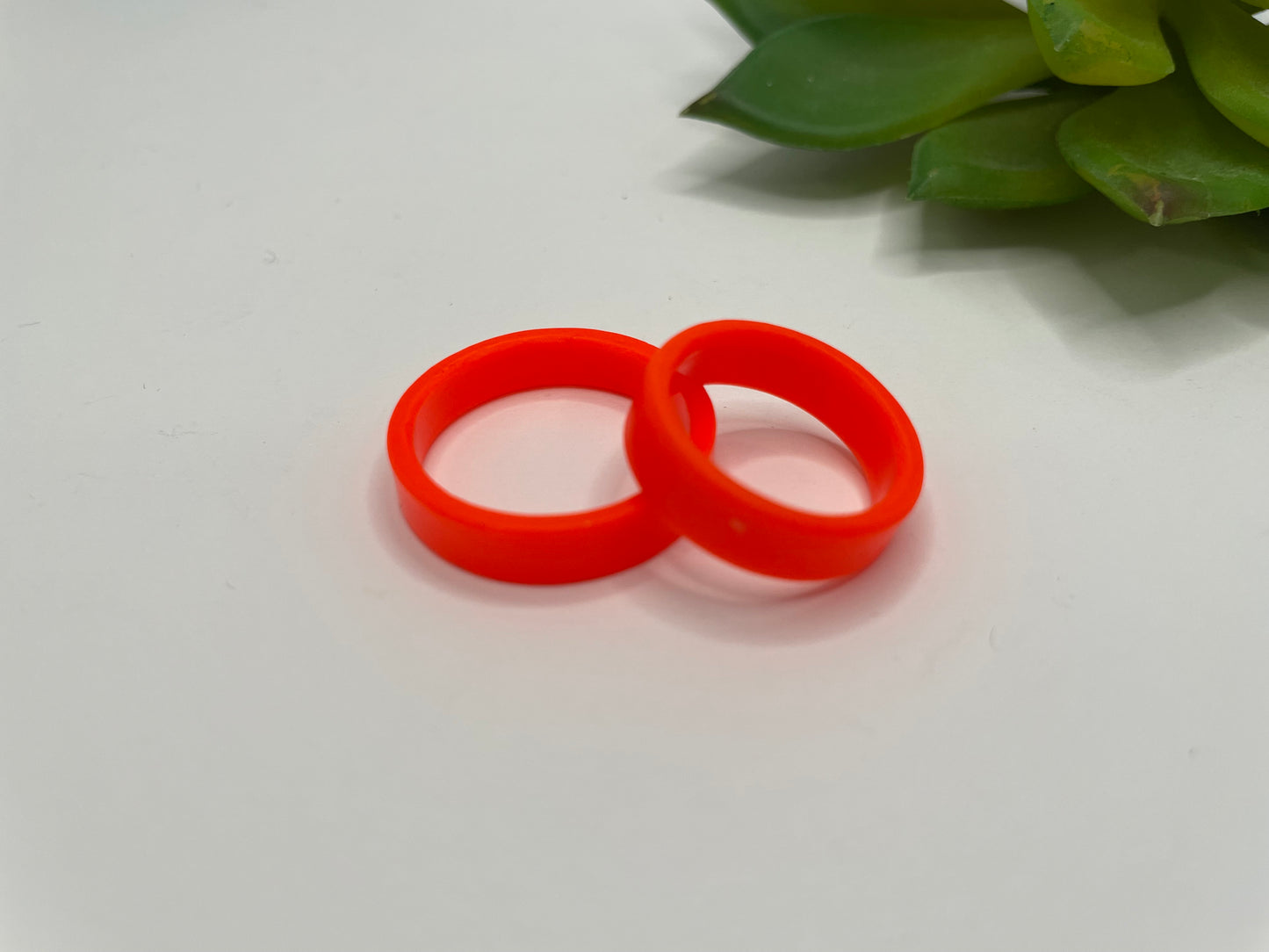 Bright Orange Resin Ring