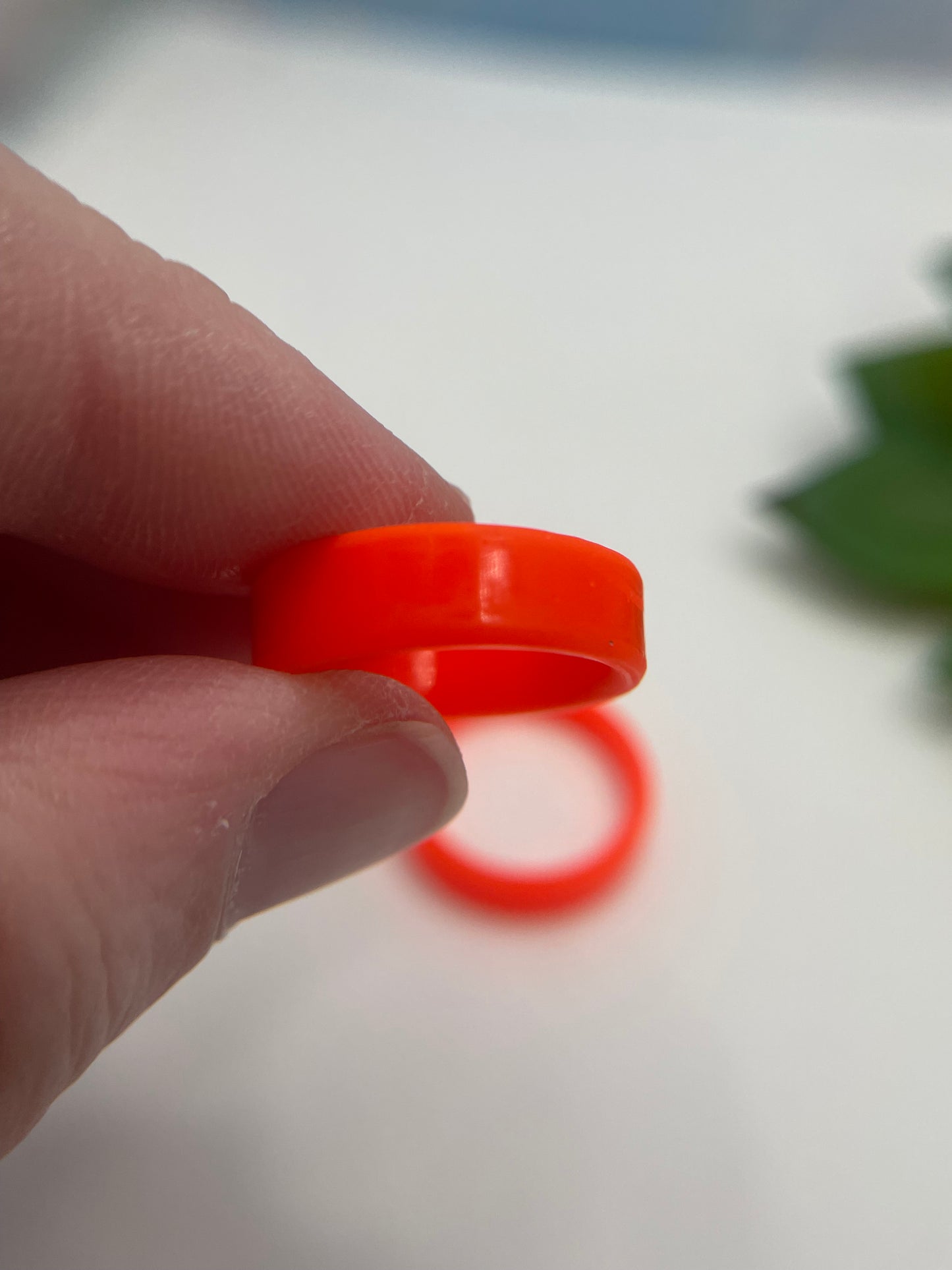 Bright Orange Resin Ring
