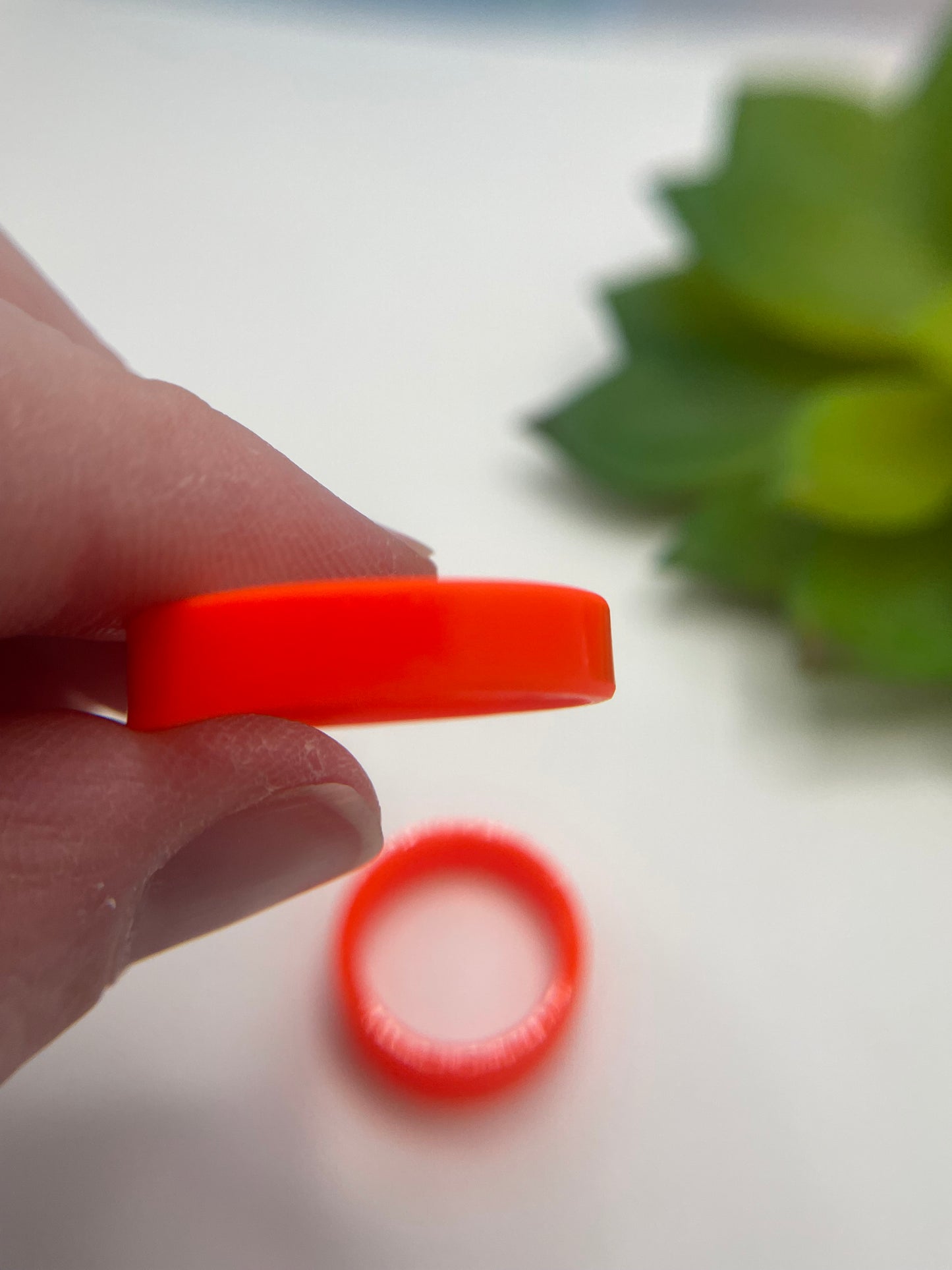 Bright Orange Resin Ring