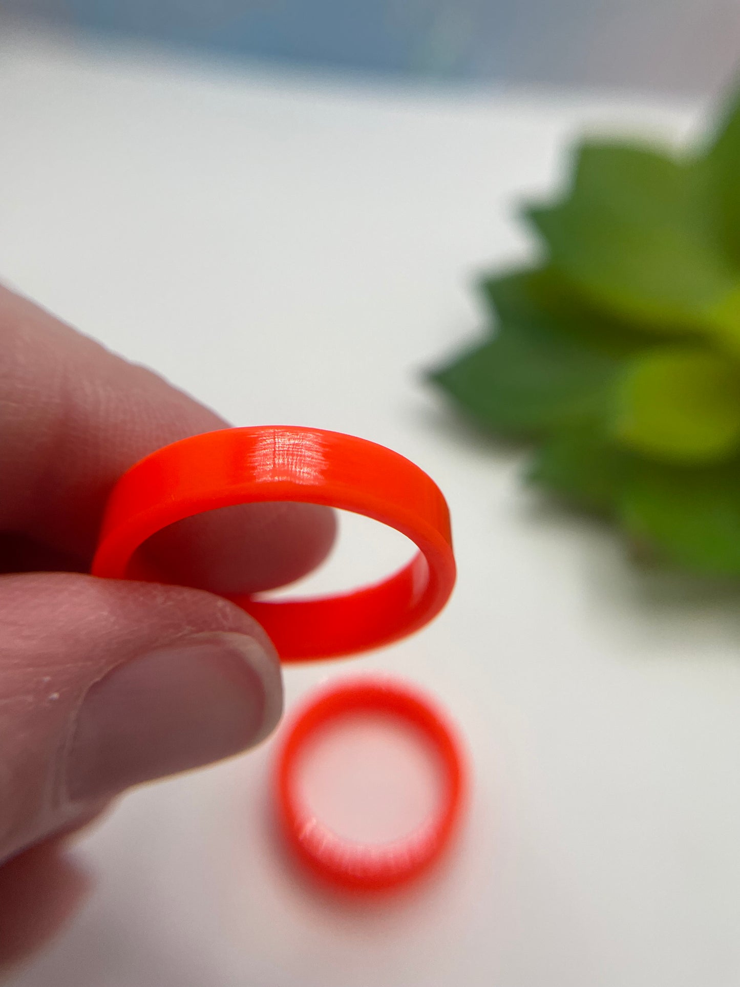 Bright Orange Resin Ring