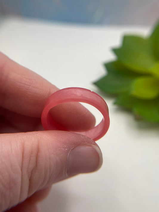 Soft Pink Resin Ring-Size 12US