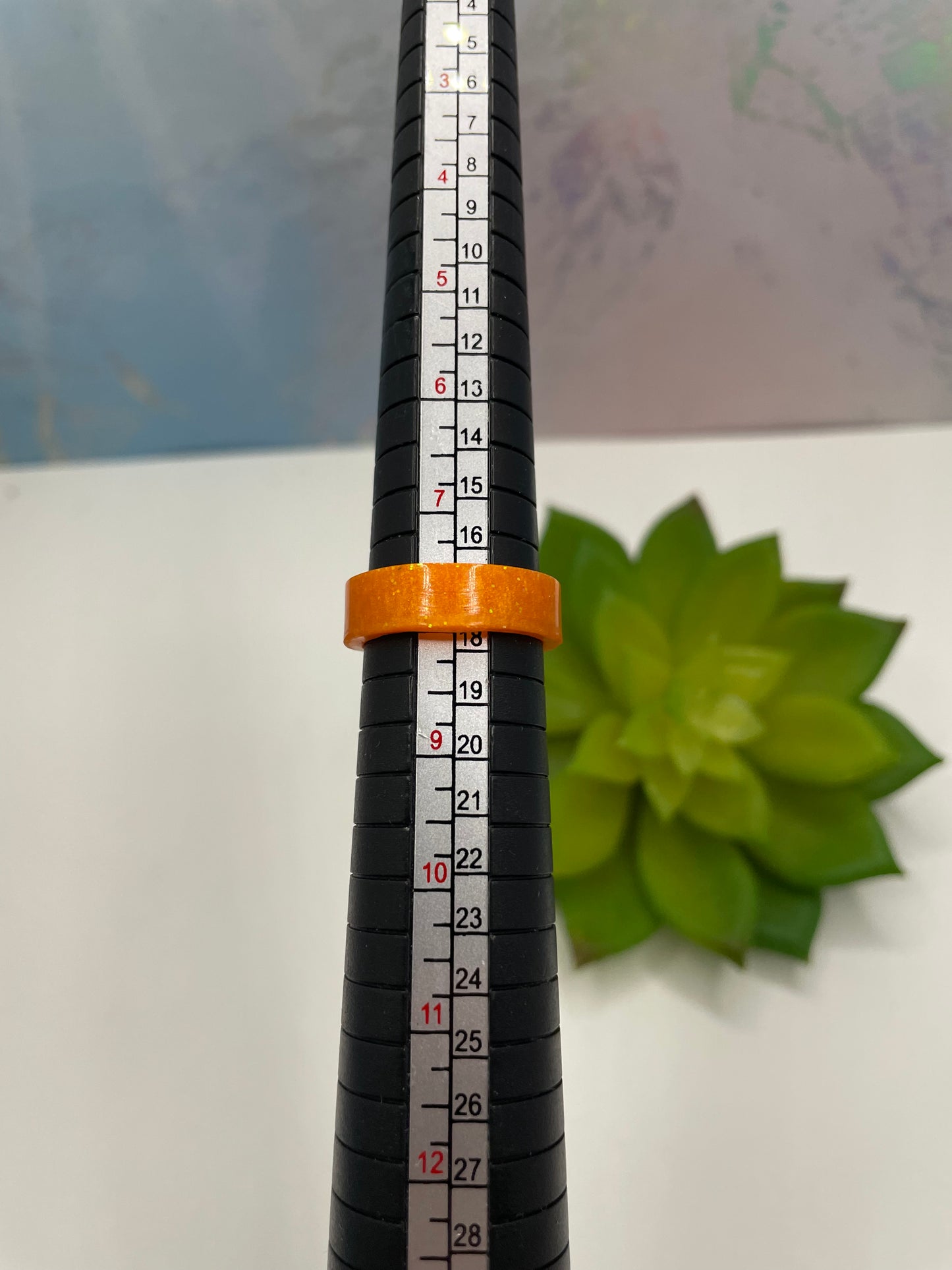 Orange Resin Ring-Size 8US