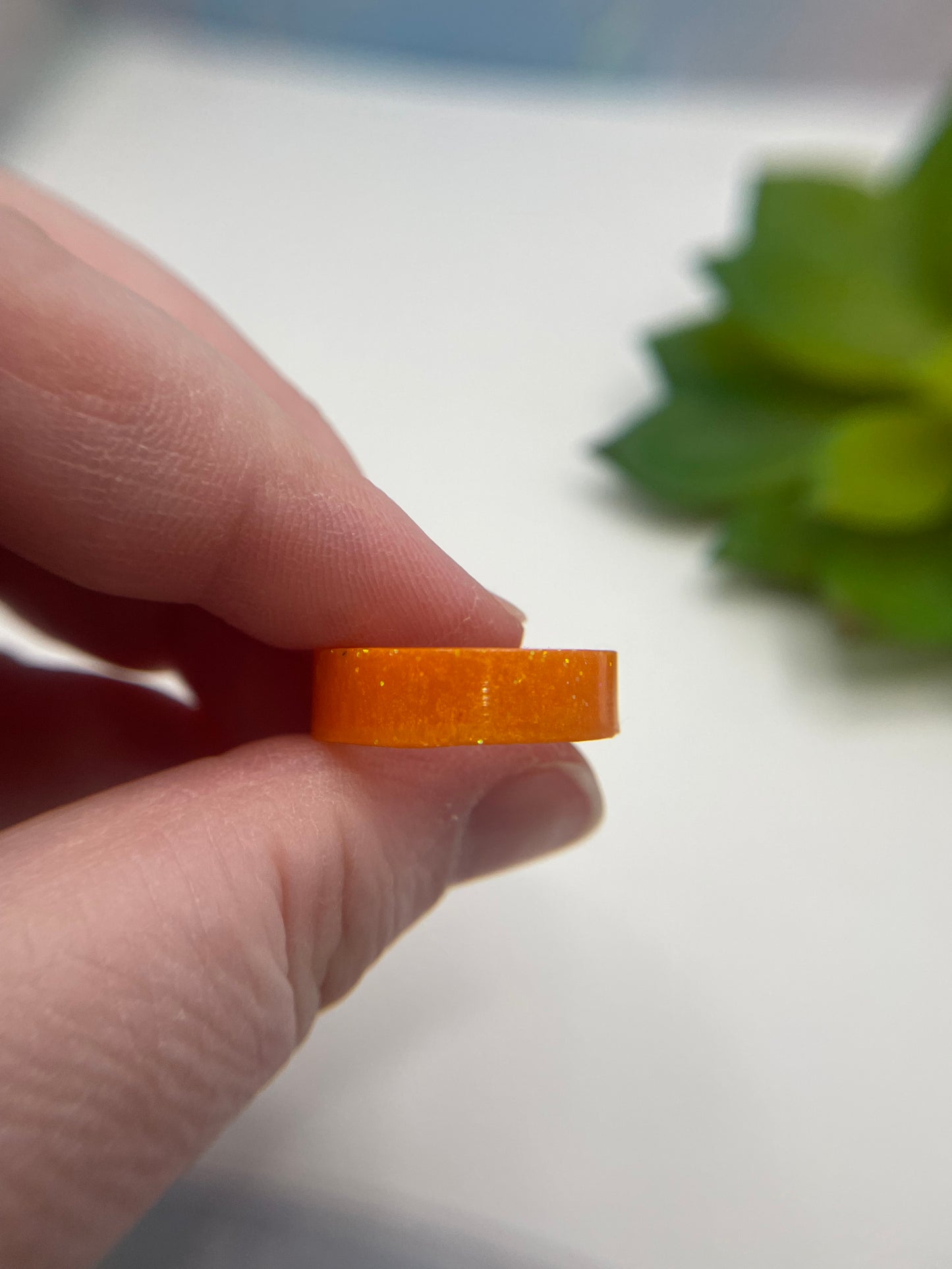 Orange Resin Ring-Size 8US